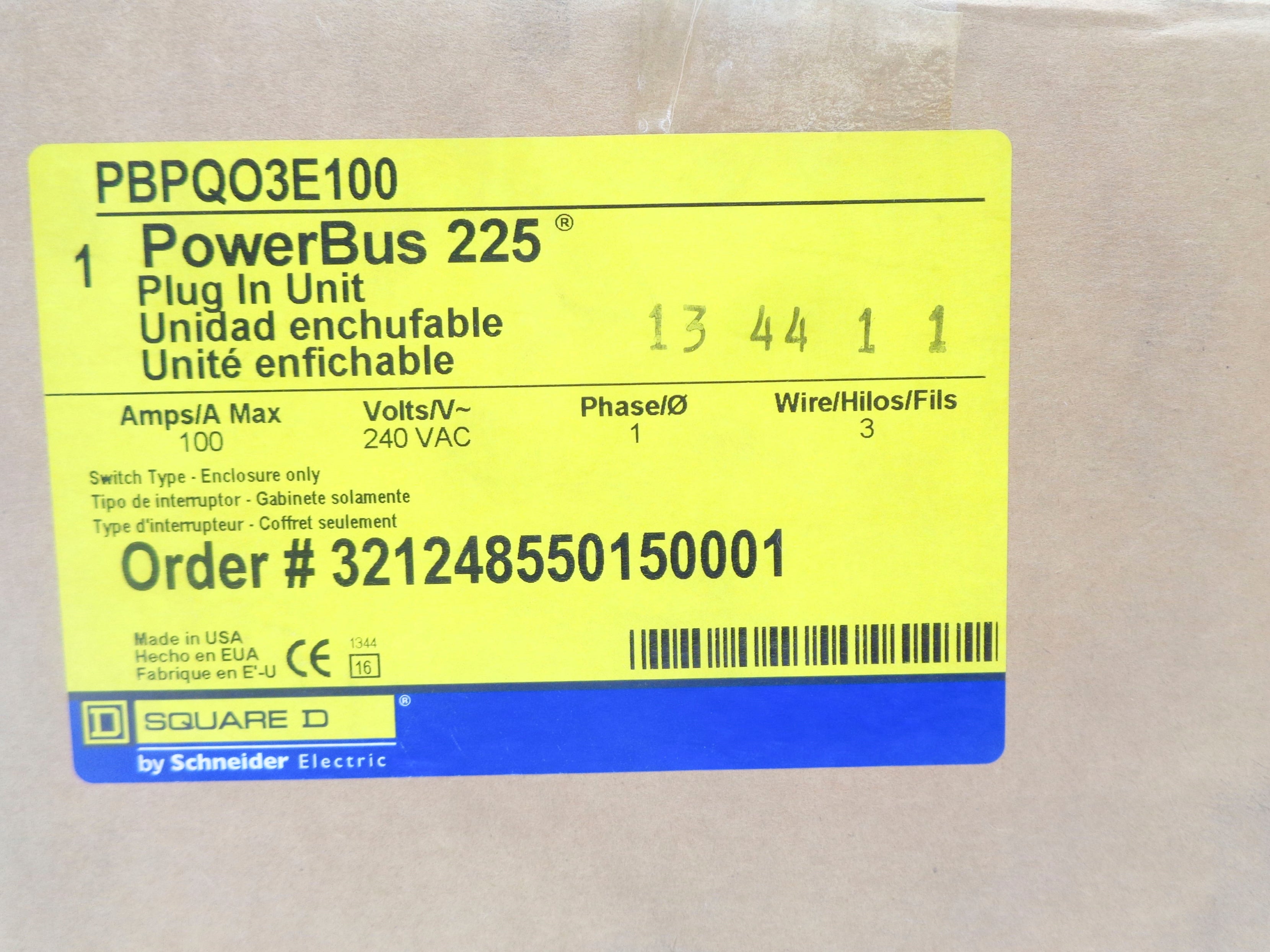 SQUARE D PBPQO3E100 NSMP