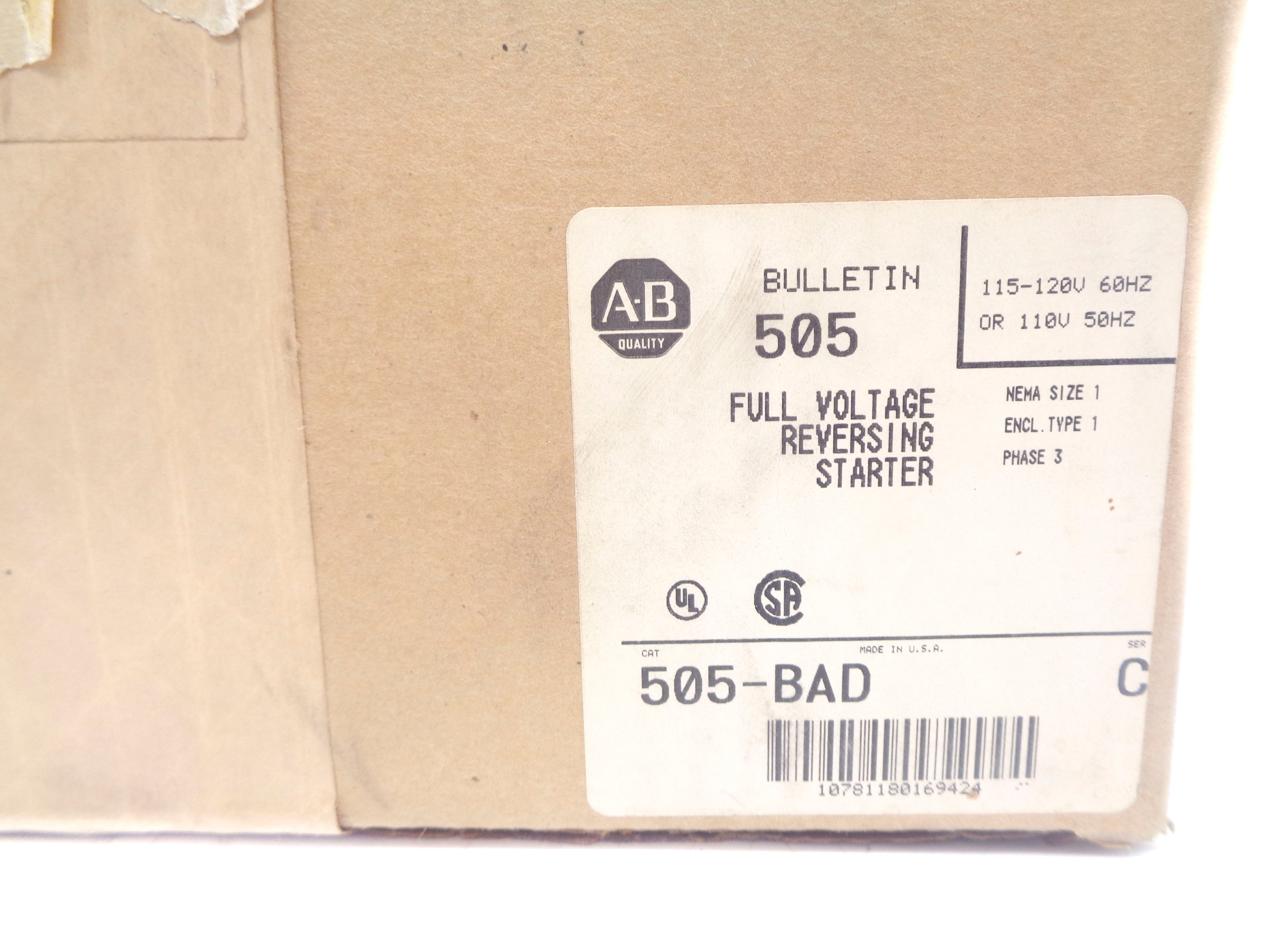 INDUSTRIAL SPARE PART 505-BAD SER. C (BR/WH) NSMP