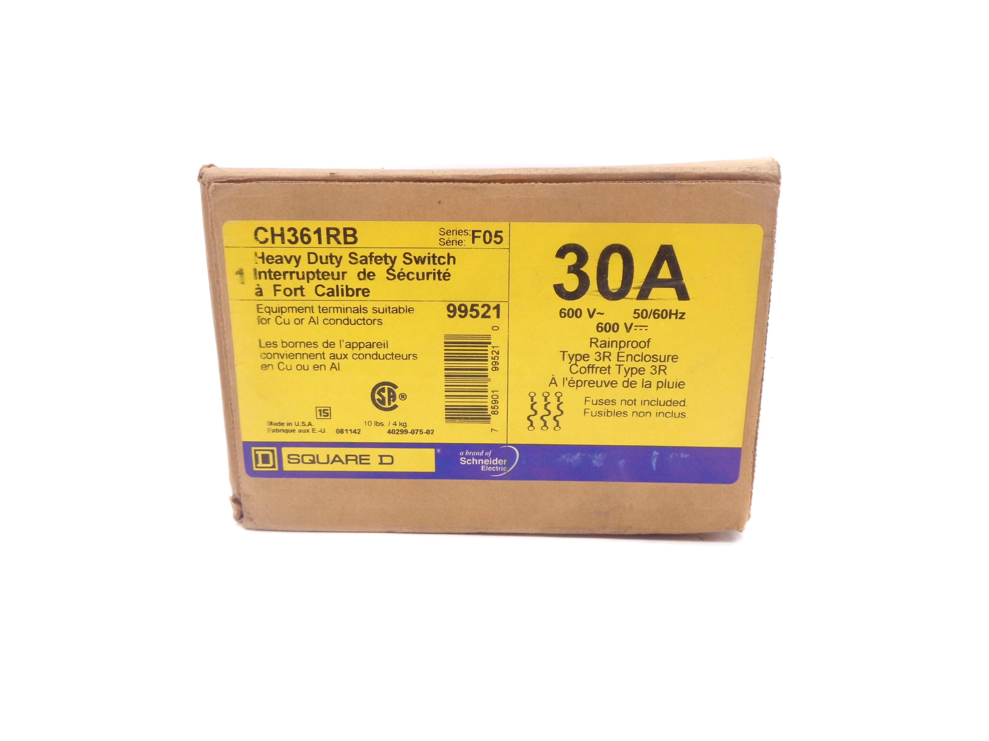 SQUARE D CH361RB SER. F05 NSFS
