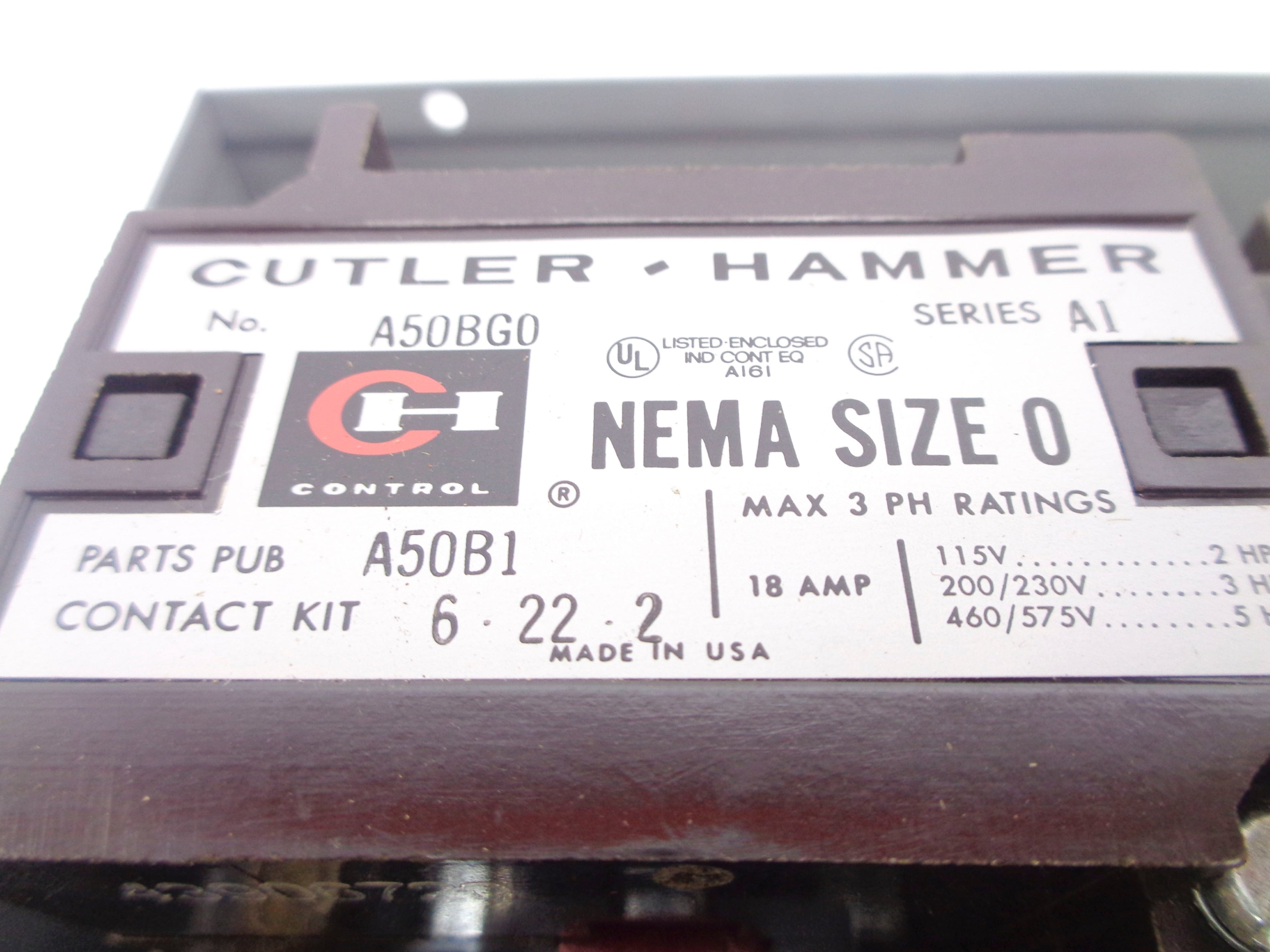 CUTLER HAMMER A50BGOA SER. A1 NSNP