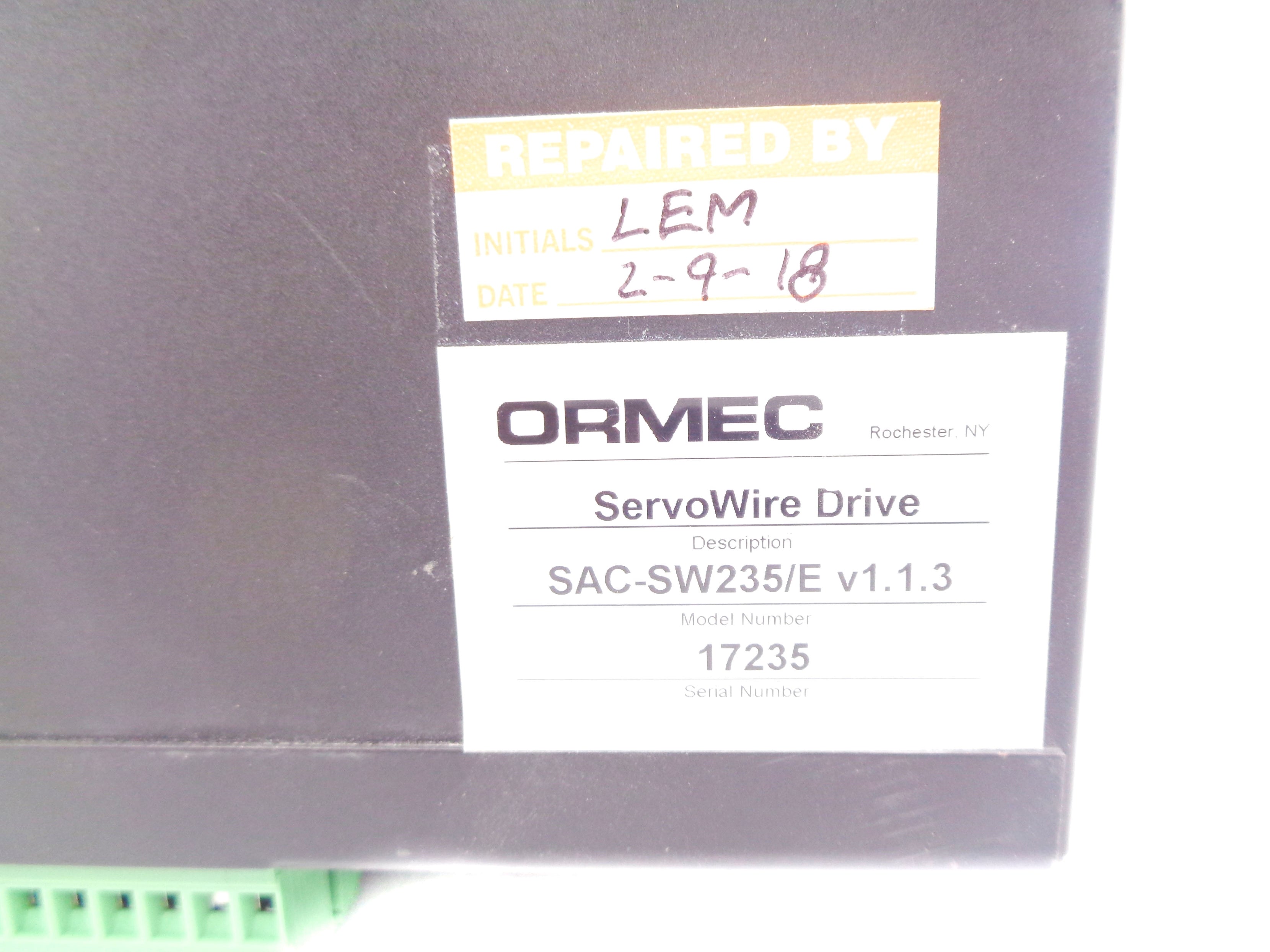 ORMEC SAC-SW235/E REMAN