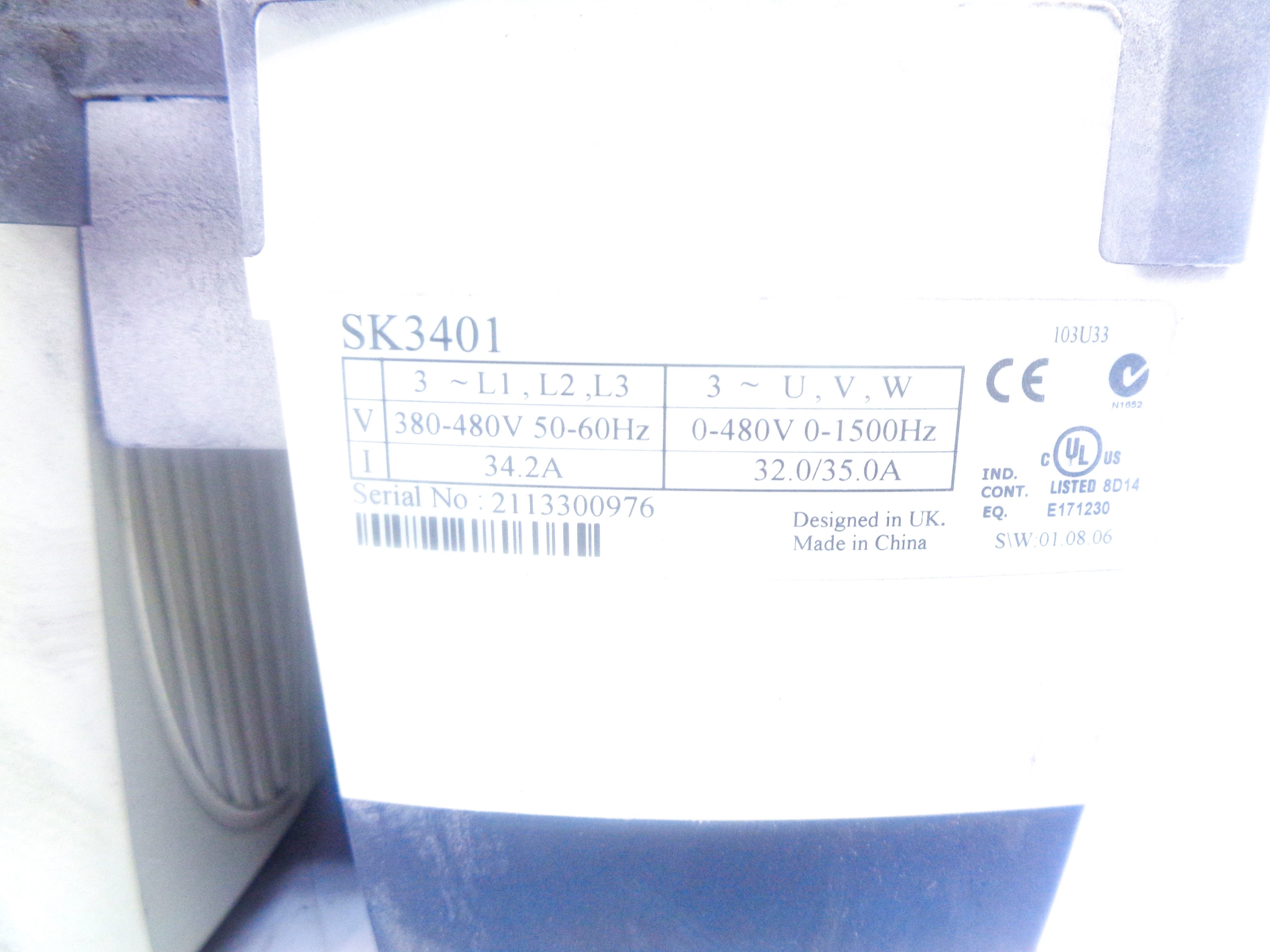CONTROL TECHNIQUES SK3401 UNMP
