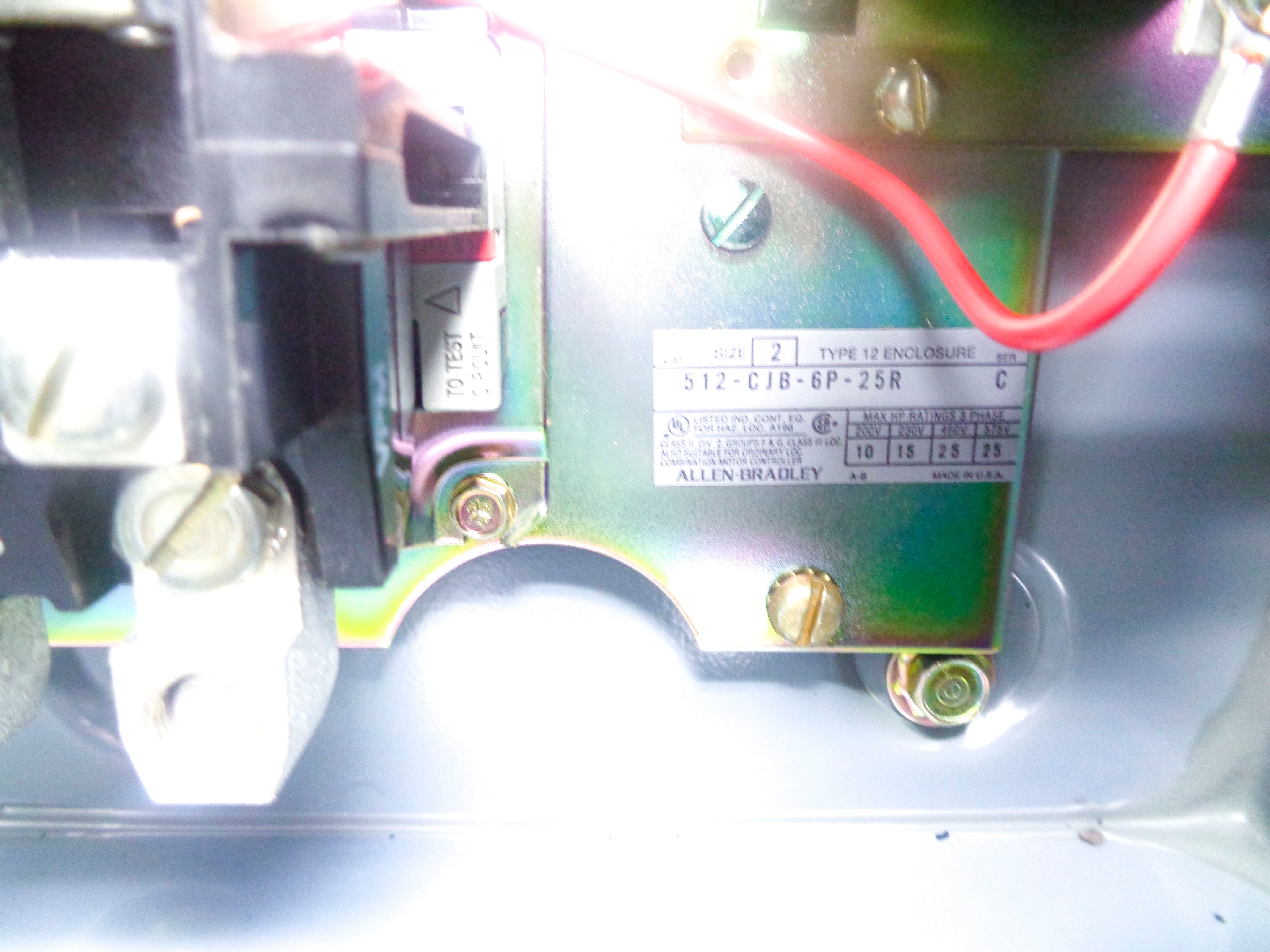 INDUSTRIAL SPARE PART 512-CJB-6P-25R SER. C (BR/WH) NSMP