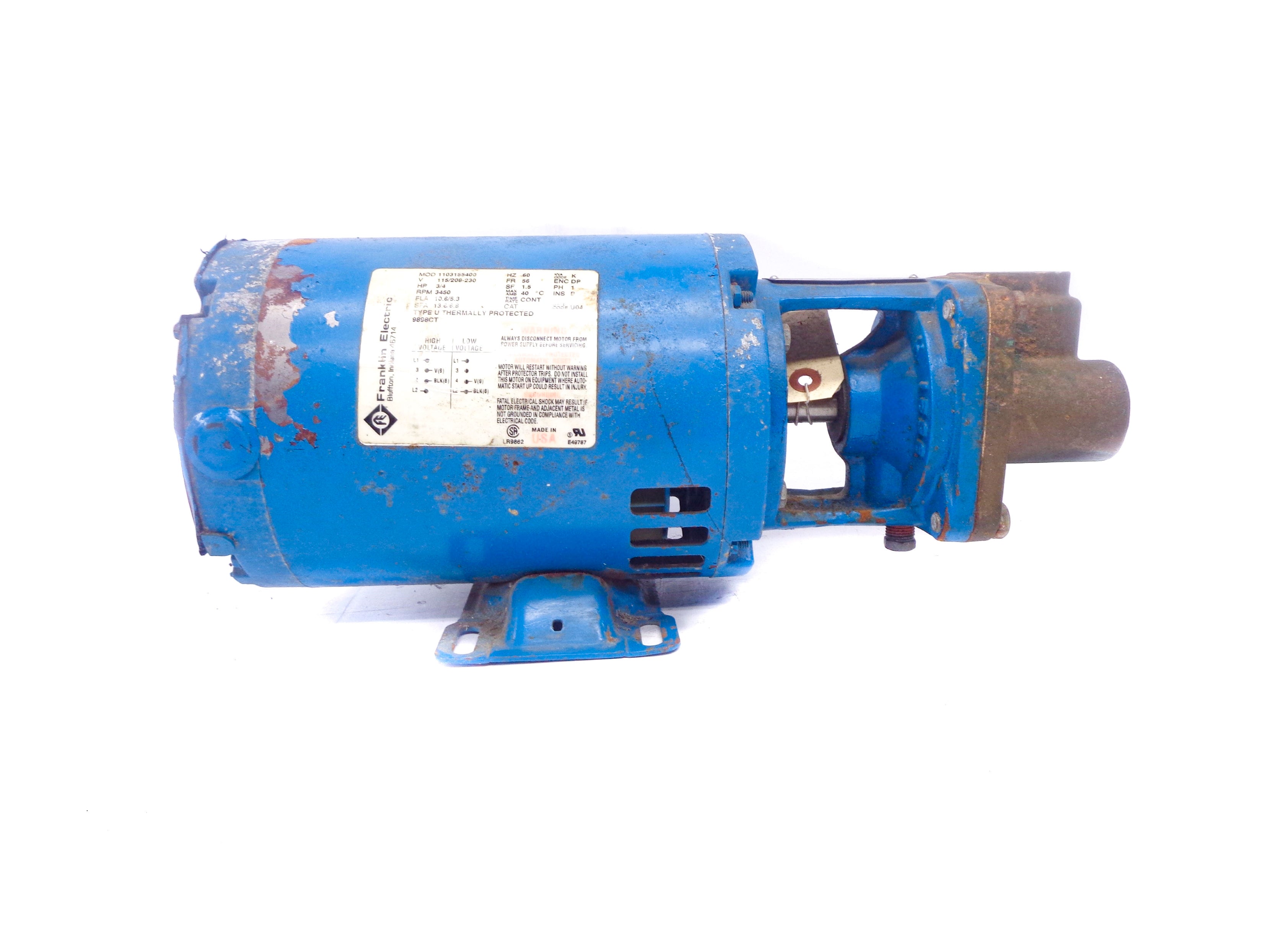 FRANKLIN ELECTRIC 1103155400 (AS PICTURED) UNMP