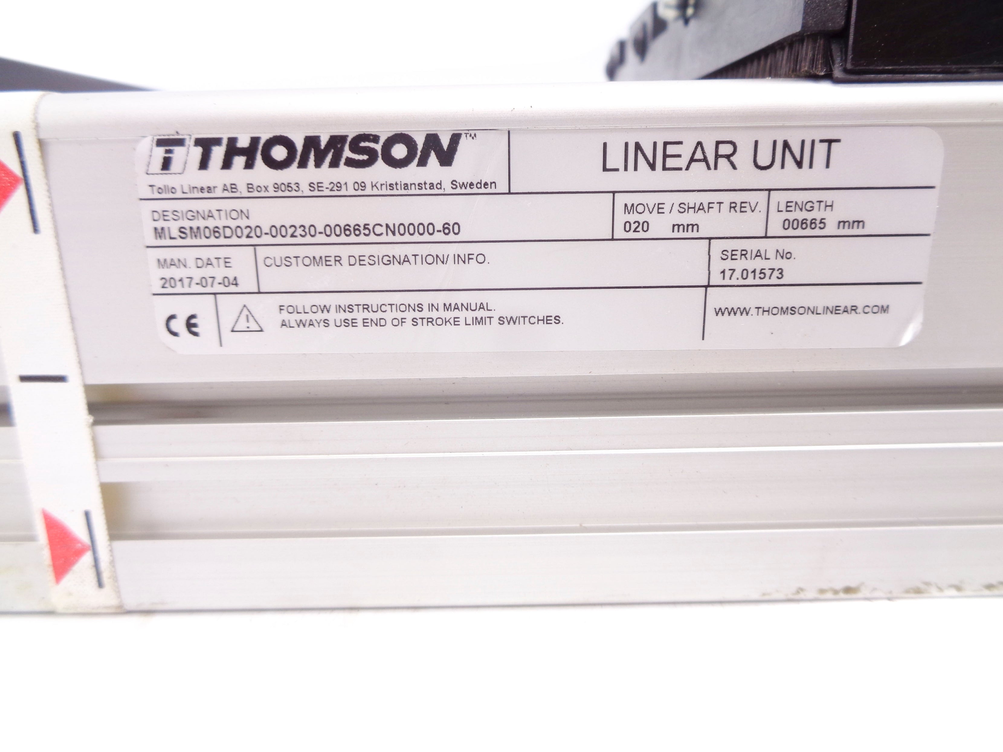THOMPSON MLSM06D020-00230-00665CN0000-60 NSNP