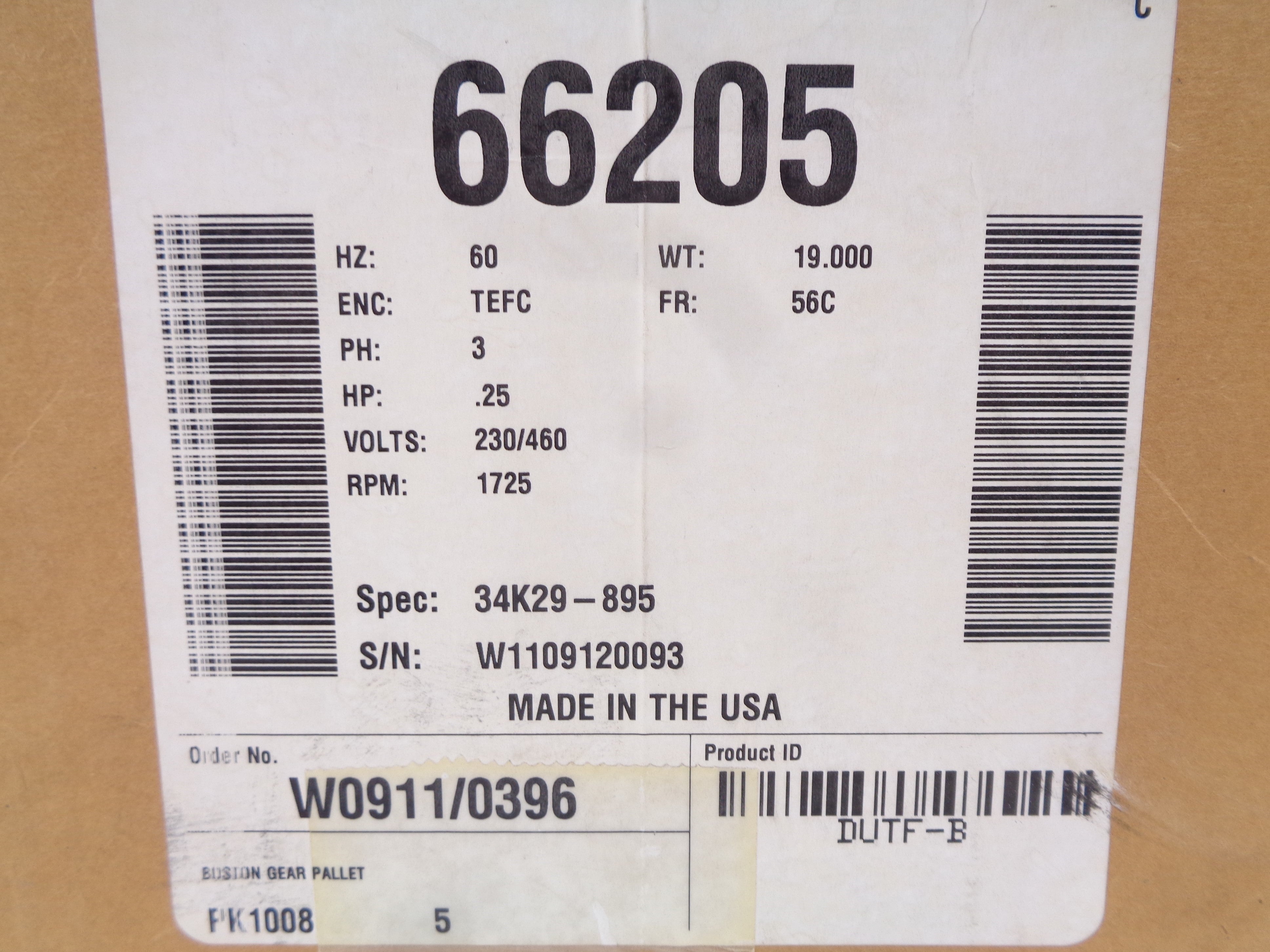 BOSTON GEAR 34K29-895 NSMP