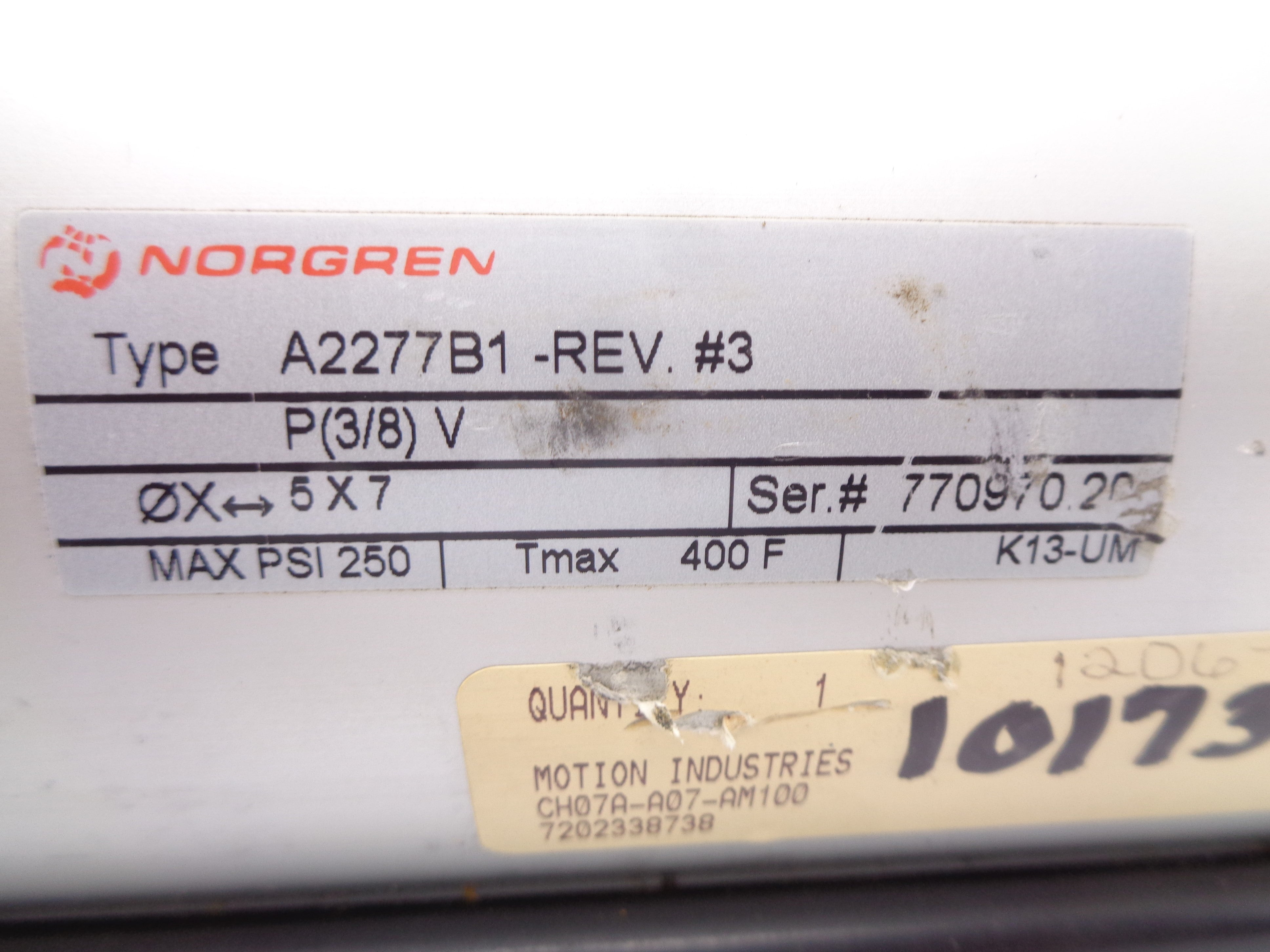NORGREN A2277B1 250PSI NSNP