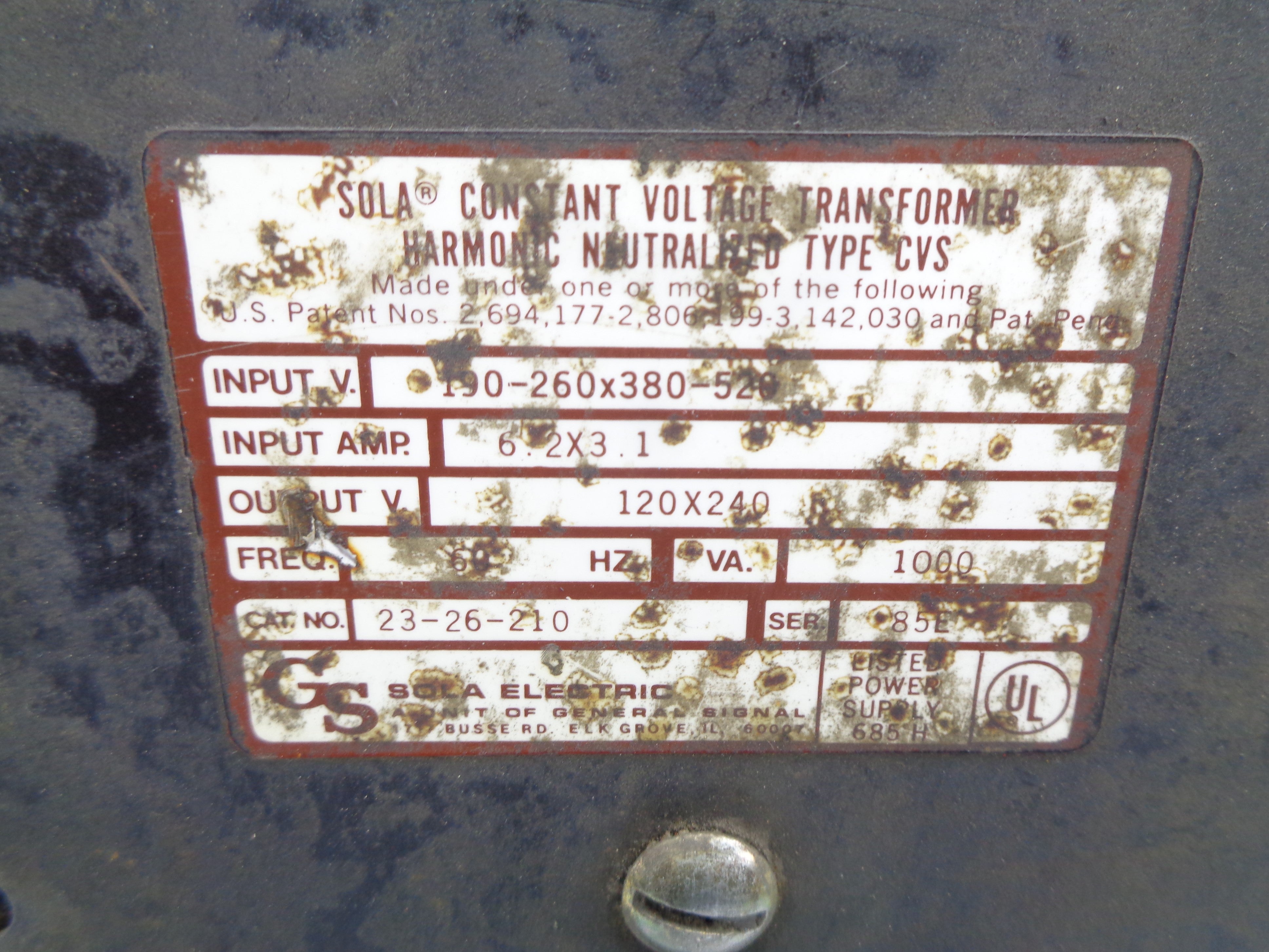 SOLA 23-26-210 SER. 85E UNMP
