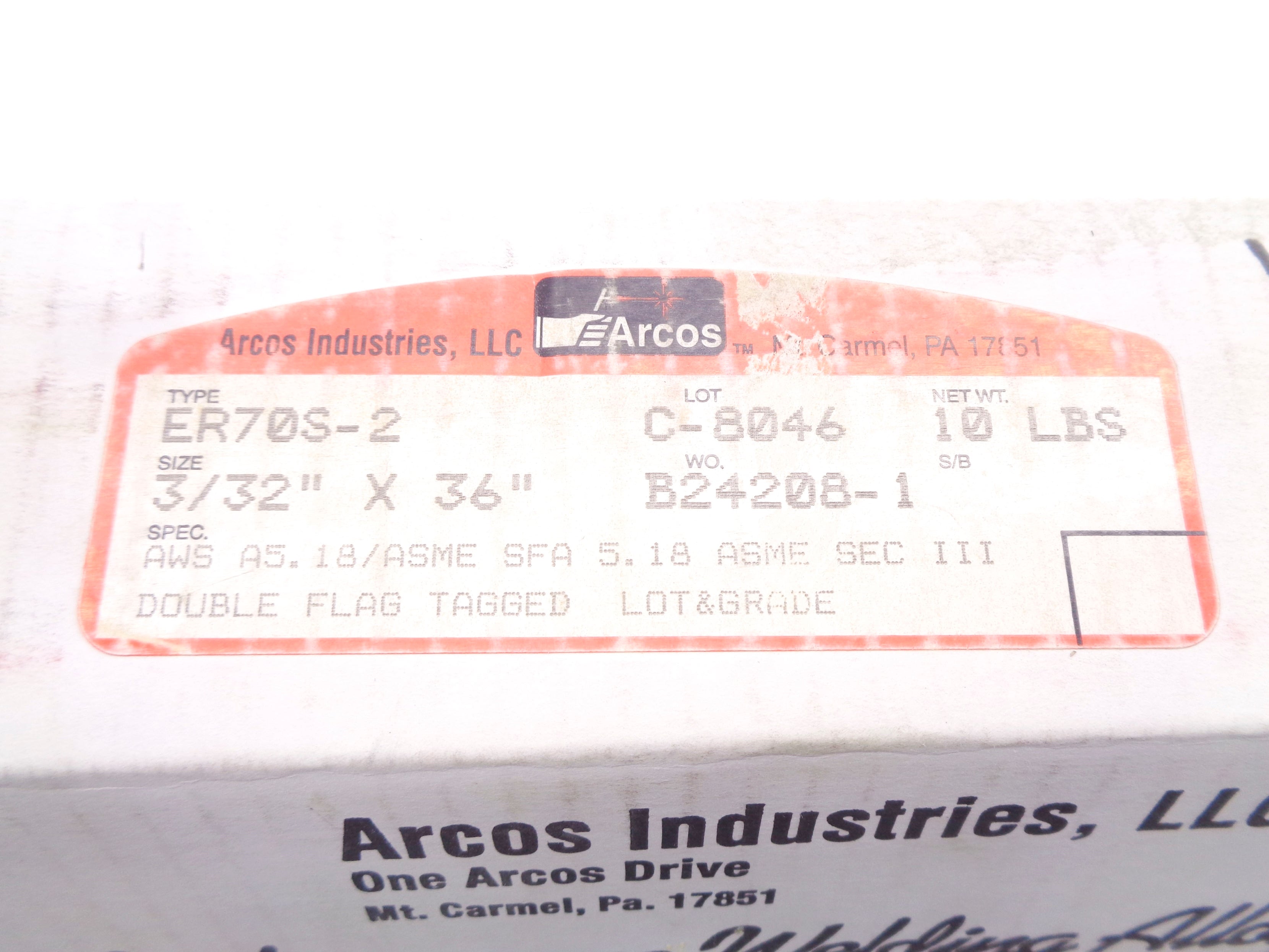 ARCOS ER70S-2 10LBS 3/32X36" NSMP