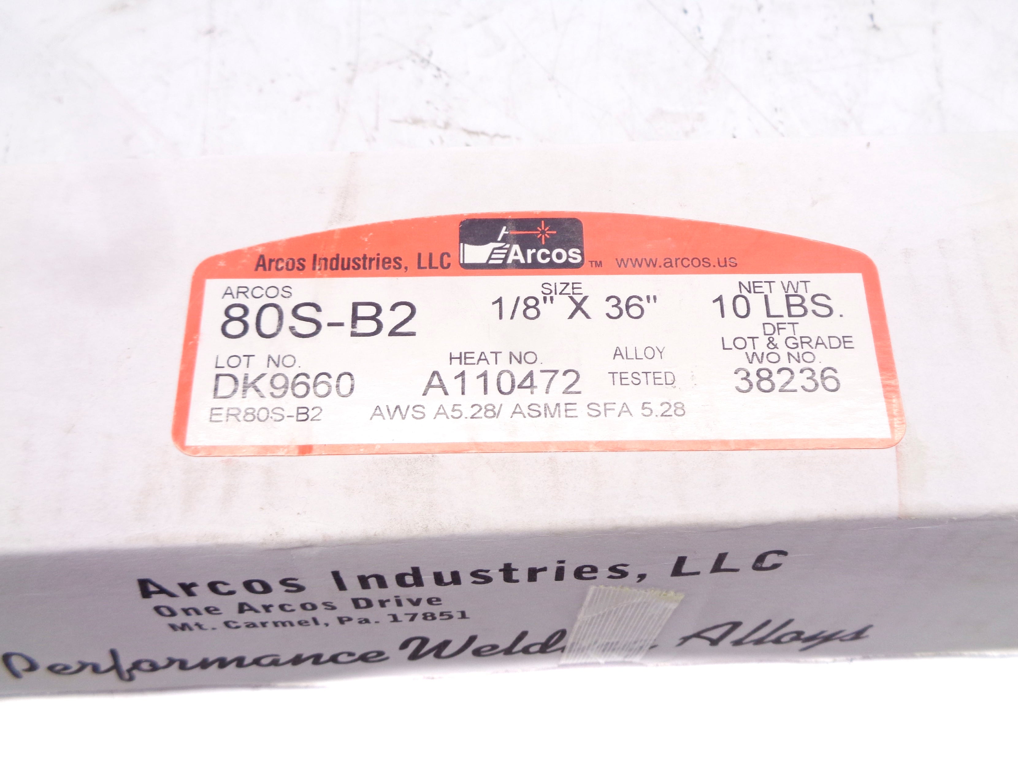 ARCOS 80S-B2 10LBS 1/8X36"NSMP