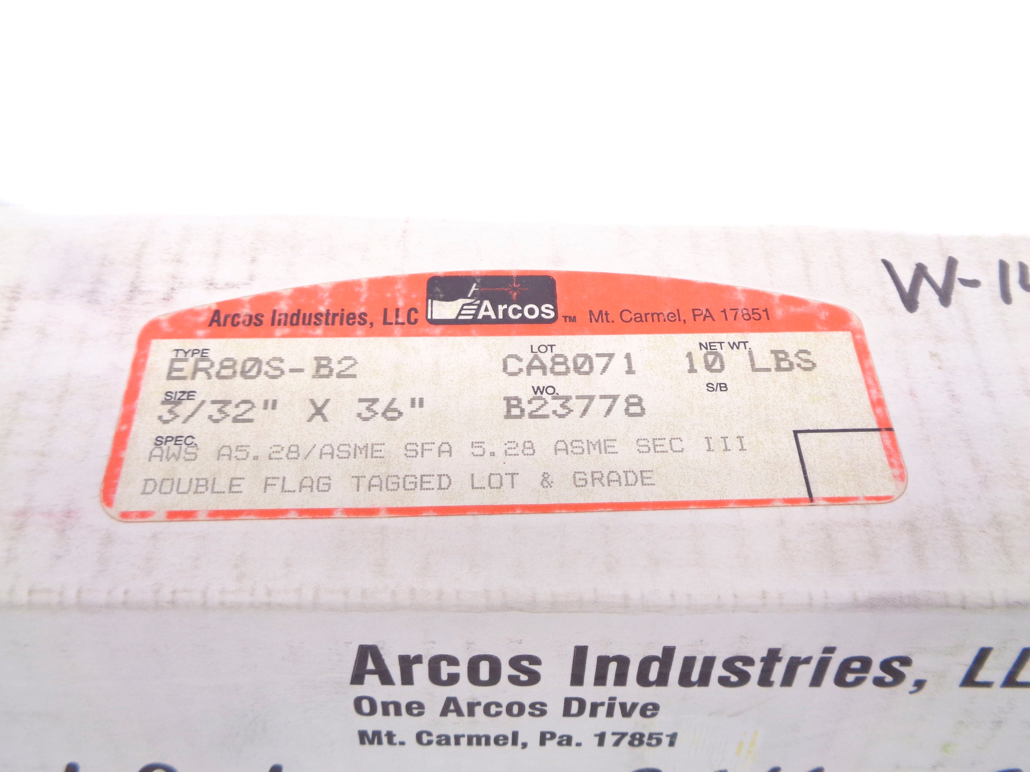 ARCOS ER80S-B2 10LBS 3/32X36 NSMP