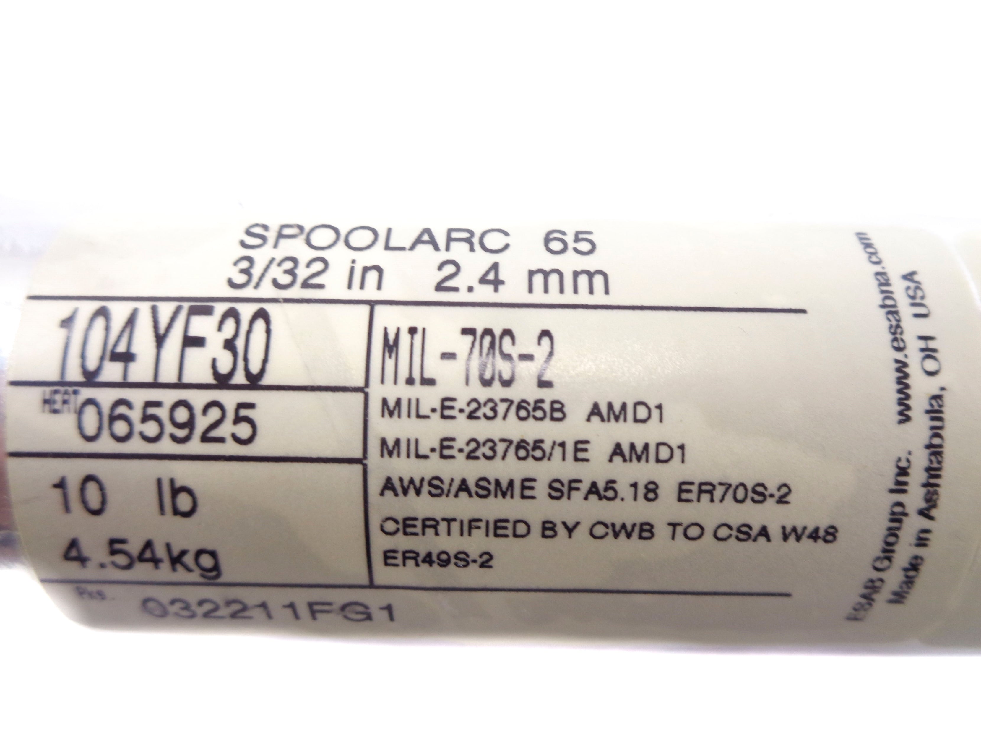 ESAB 104YF30 10LBS 3/32 NSMP