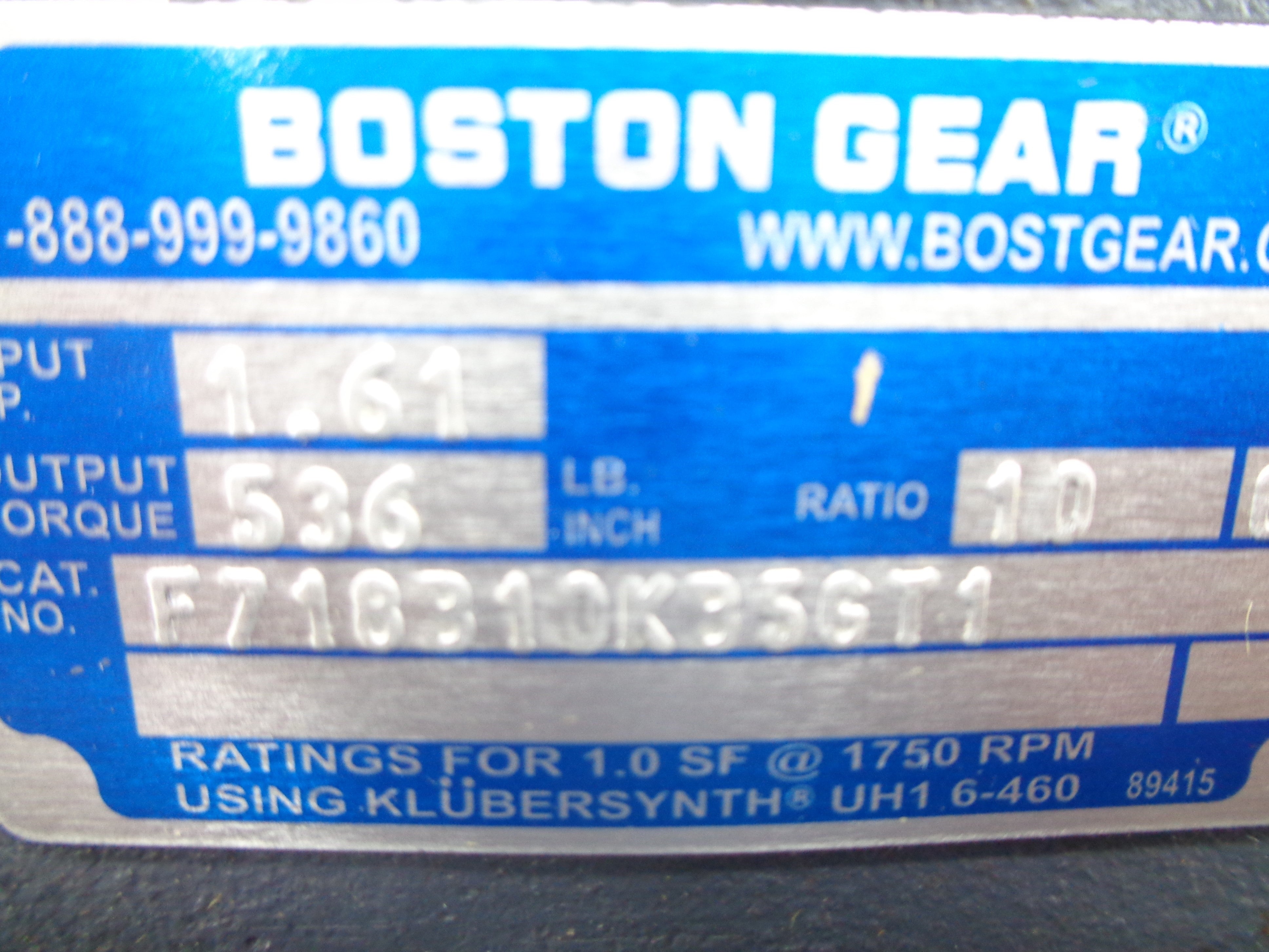 BOSTON GEAR F718B10K35GT1 NSNP