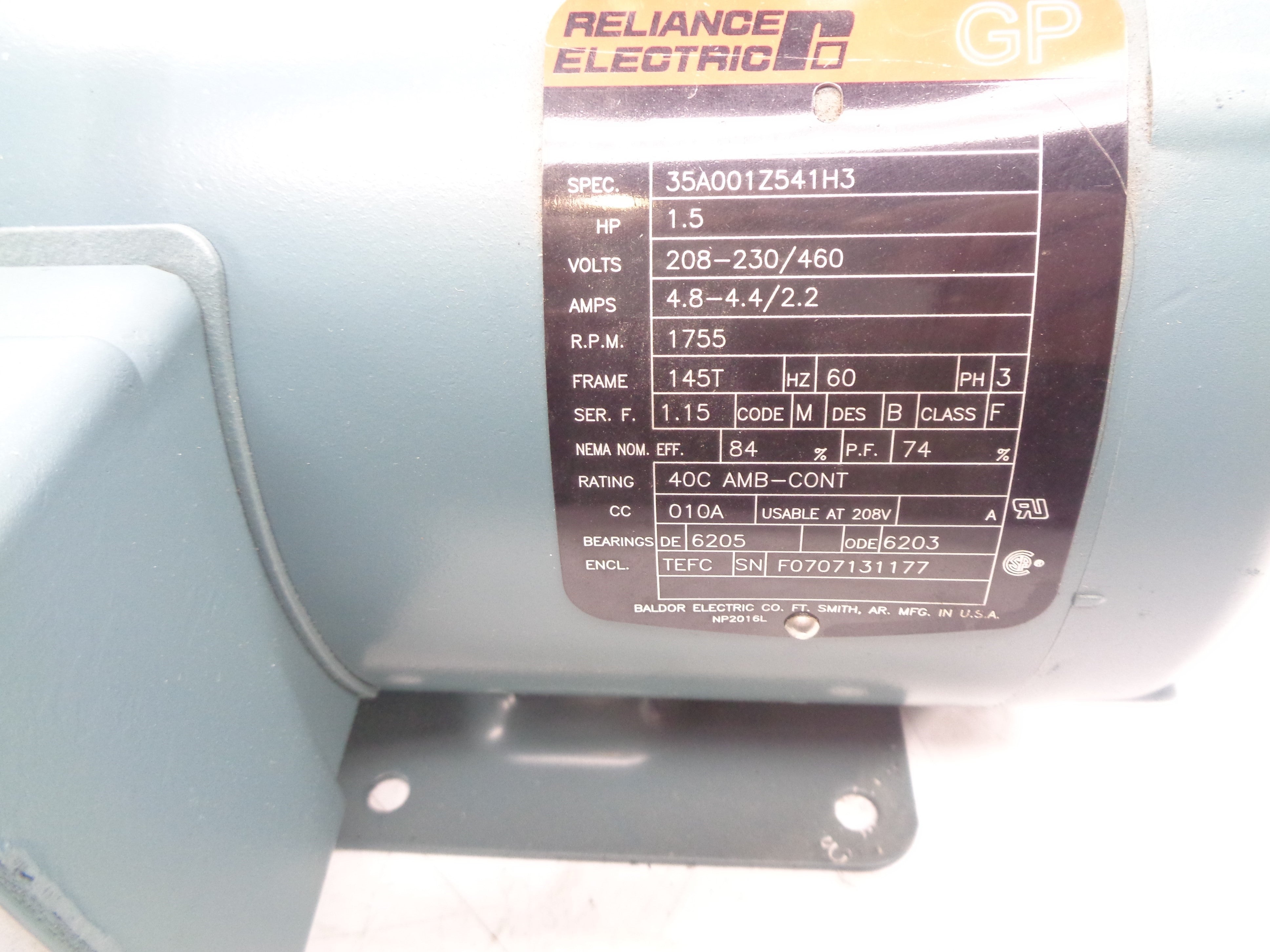 RELIANCE ELECTRIC 35A001Z541H3 NSNP