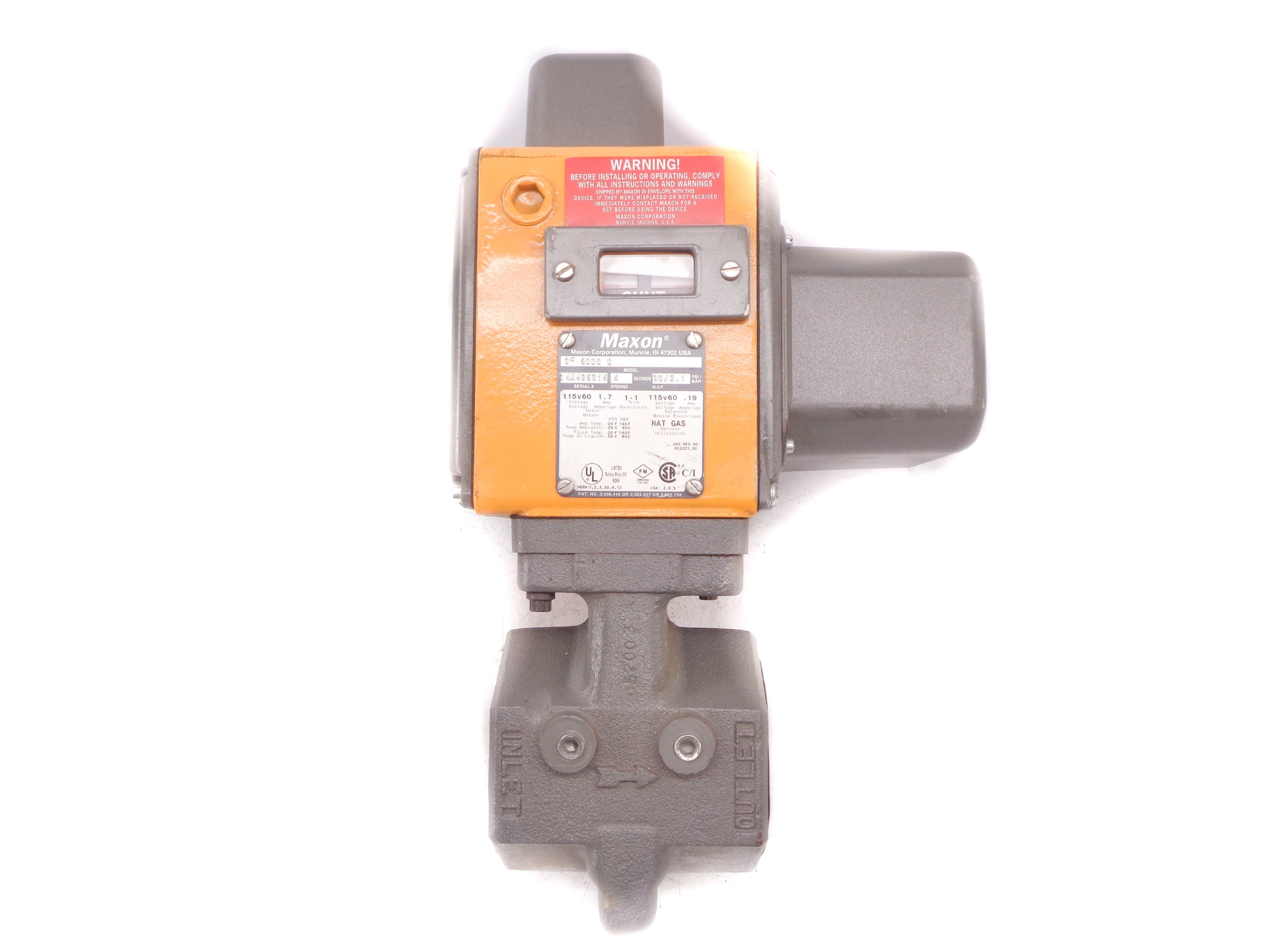 MAXON 5000 0 115V 1.7A 30PSI 3" NSNP