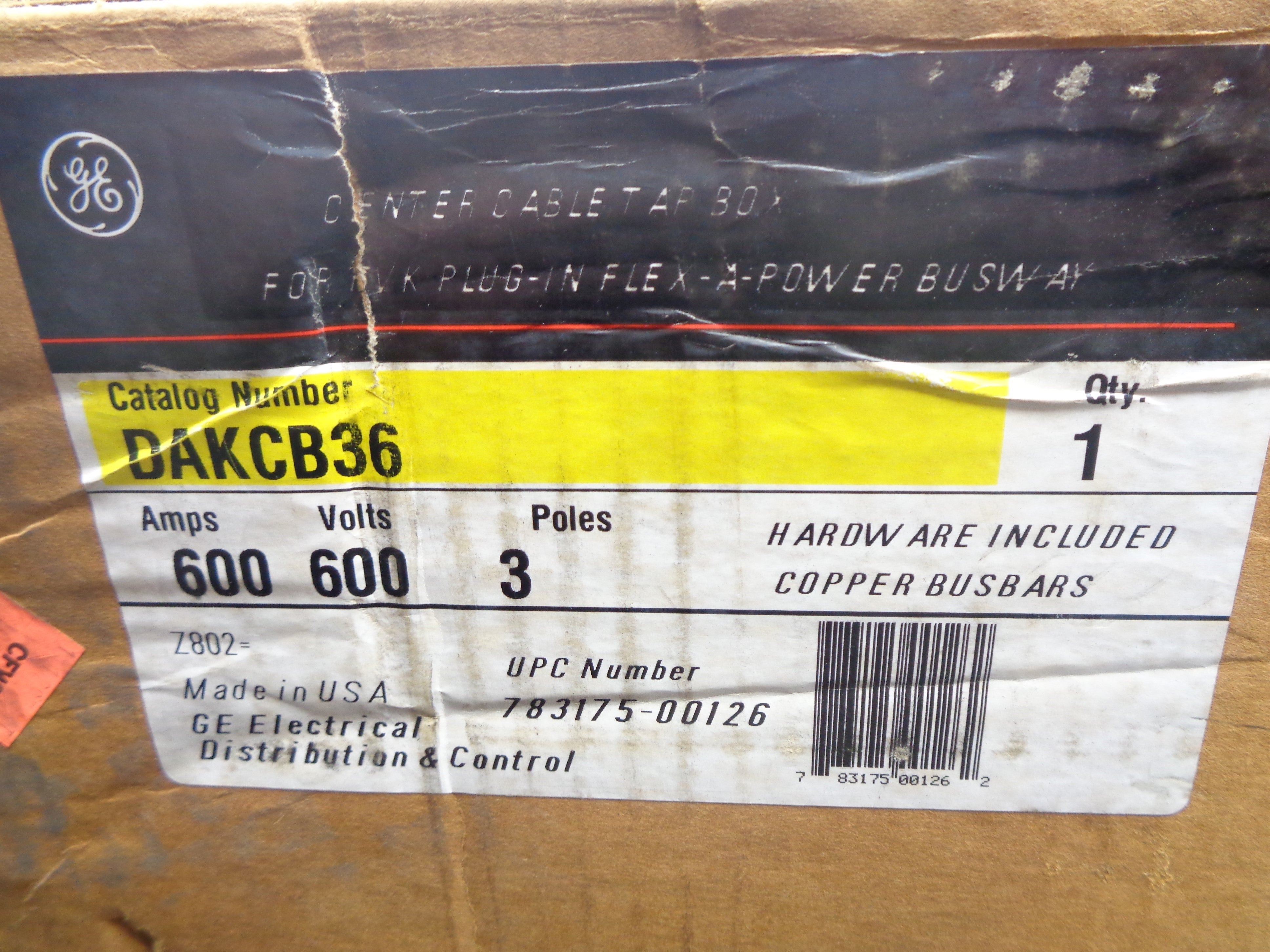 GENERAL ELECTRIC DAKCB36 NSMP