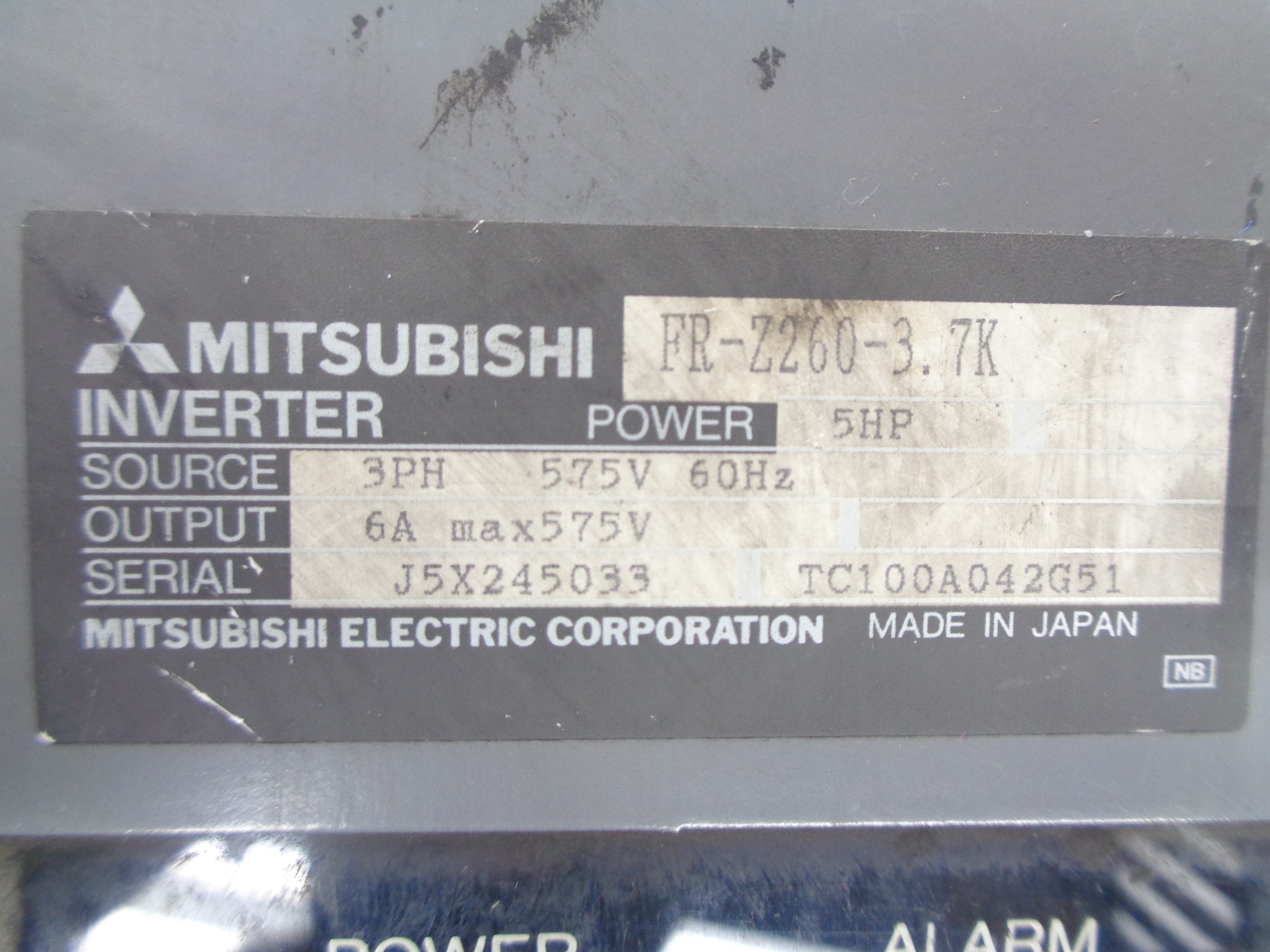 MITSUBISHI FR-Z260-3.7K UNMP