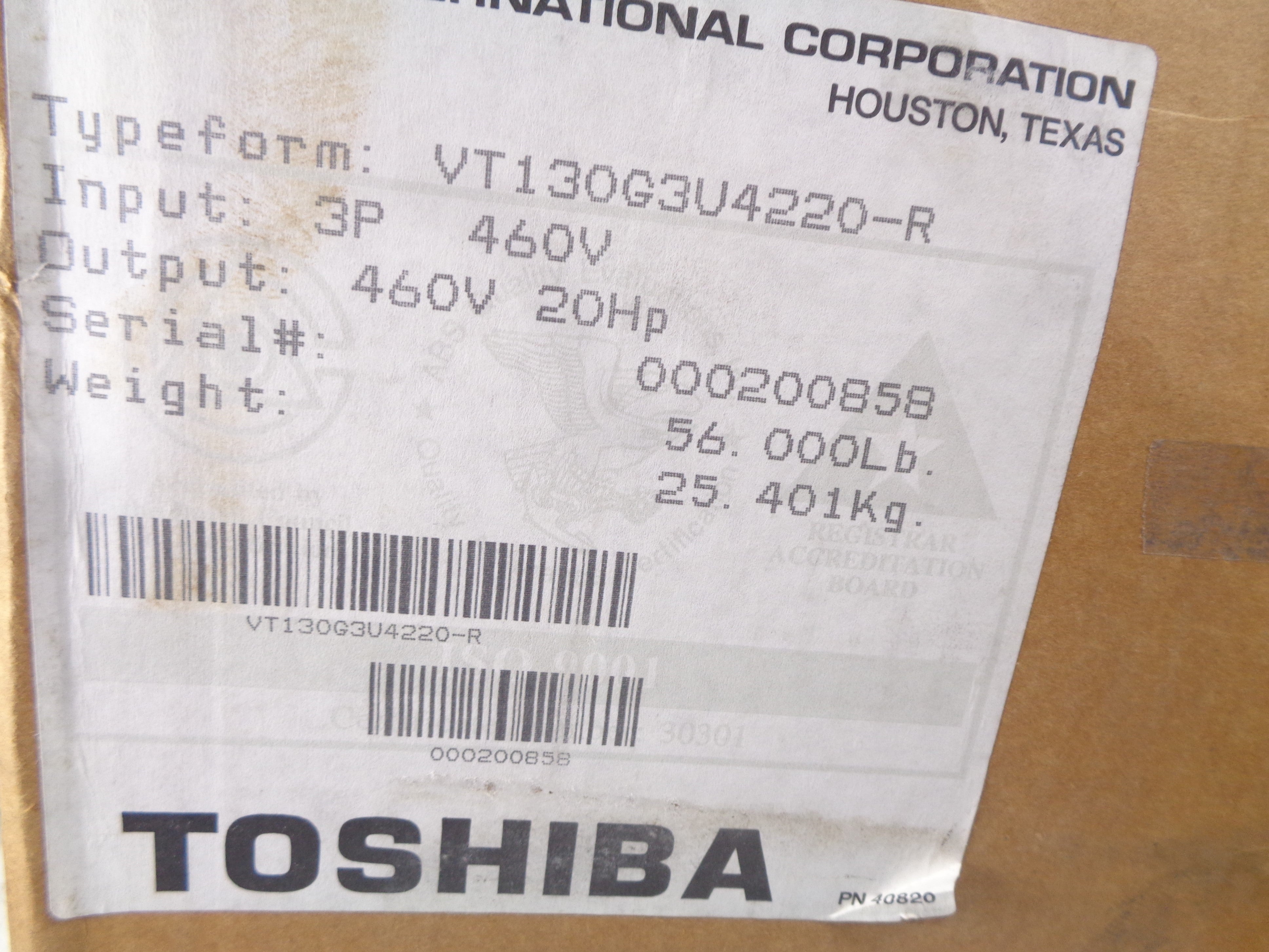 TOSHIBA VT130G3U4220-R REMAN