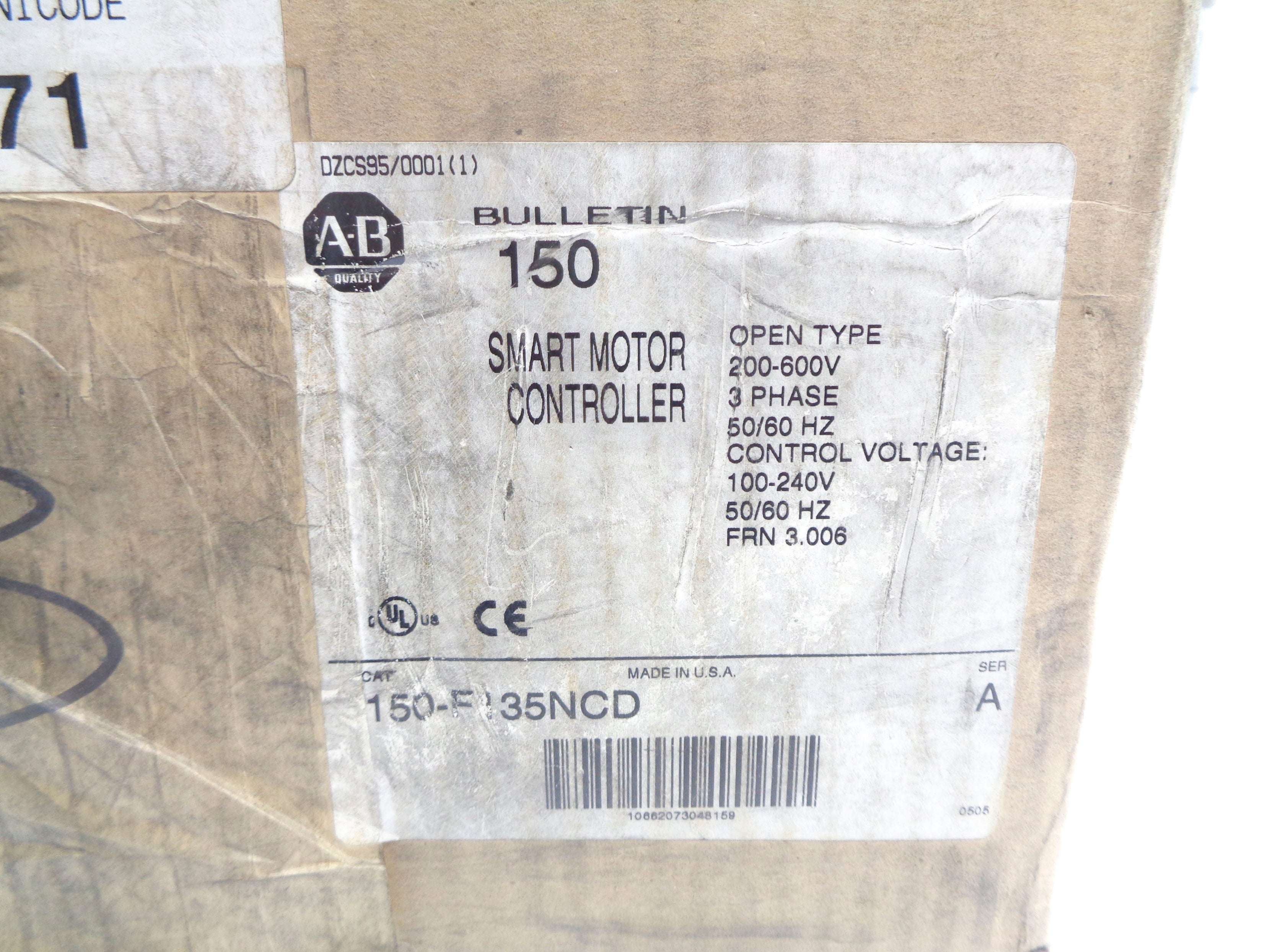 ALLEN BRADLEY 150-F135NCD SER. A F/W 3.006 (BR/WH) NSMP