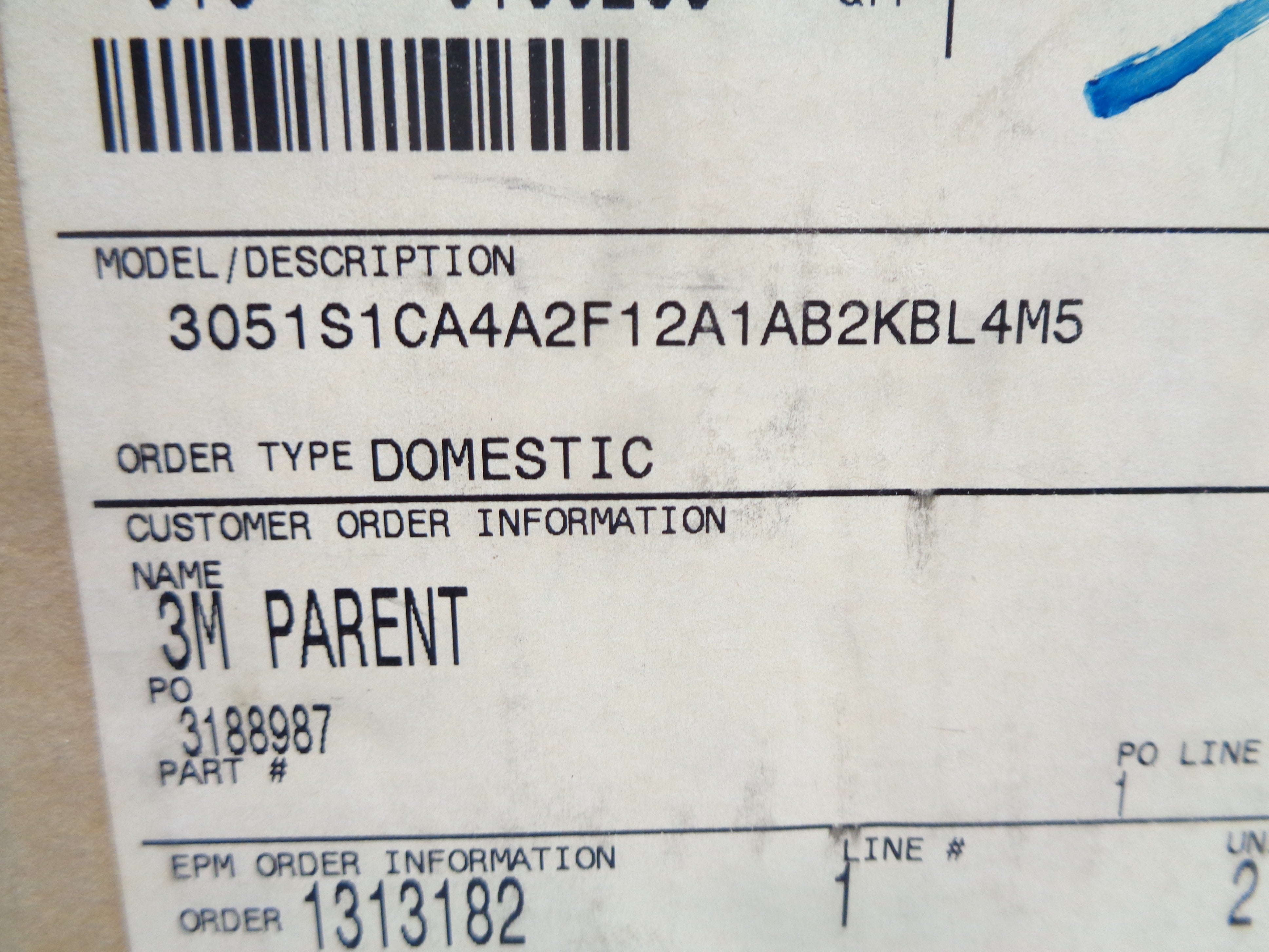 ROSEMOUNT 3051S1CA4A2F12A1AB2KBL4M5 4000PSI NSMP