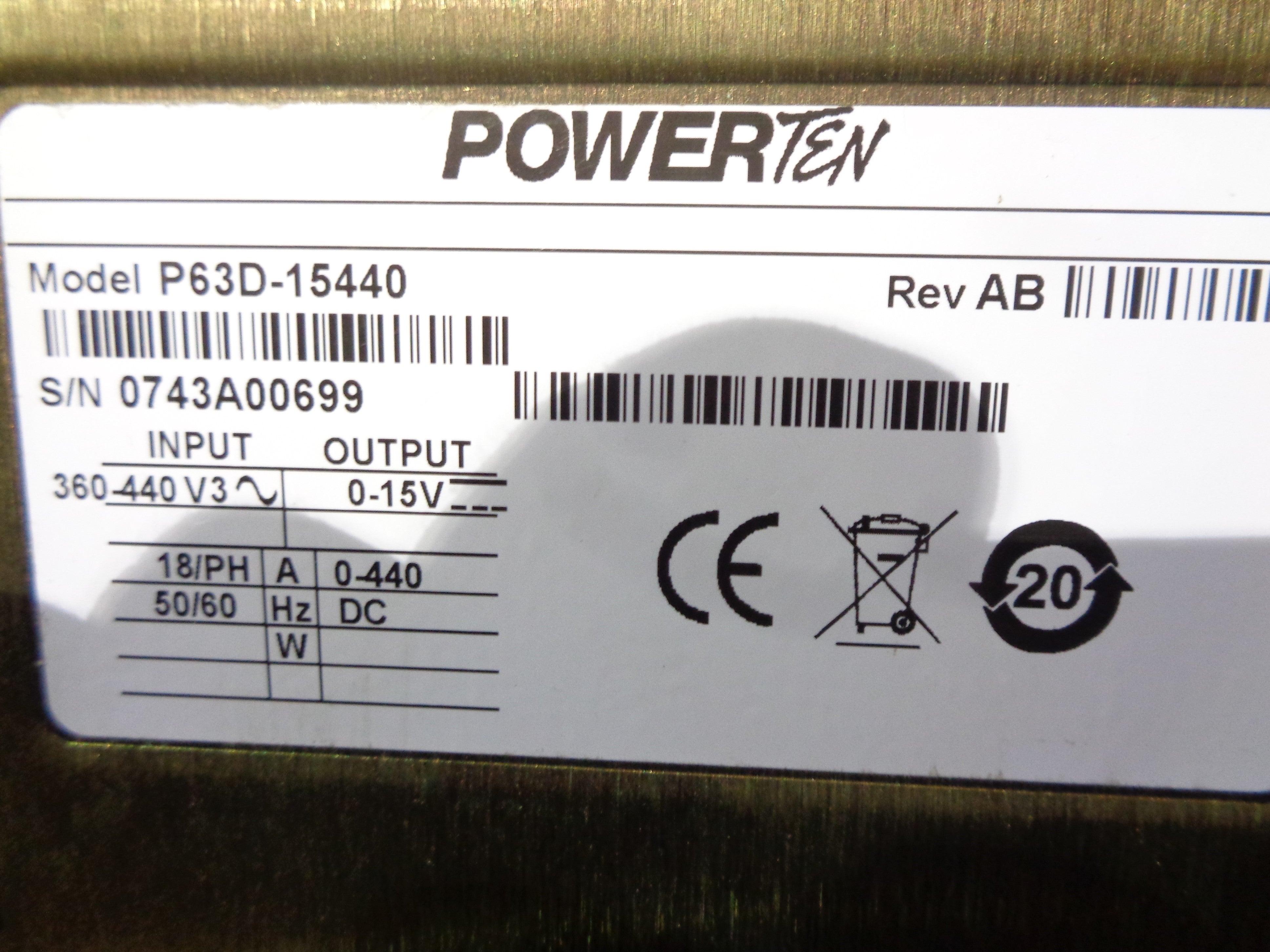POWERTEN P63D-15440 UNMP