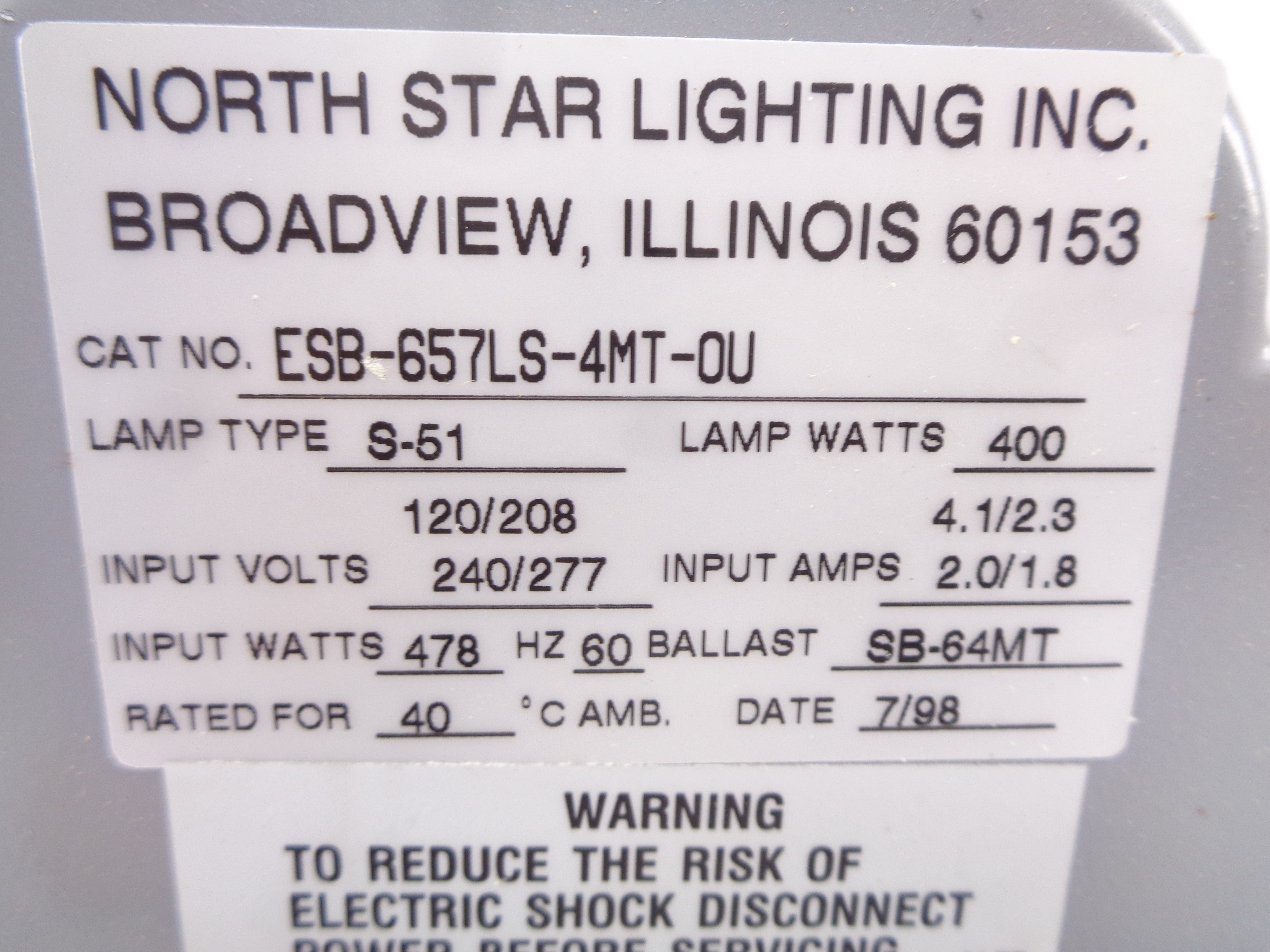 NORTH STAR ESB-657LS-4MT-OU NSNP