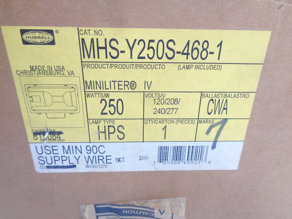 HUBBELL MHS-Y250S-468-1 NSMP