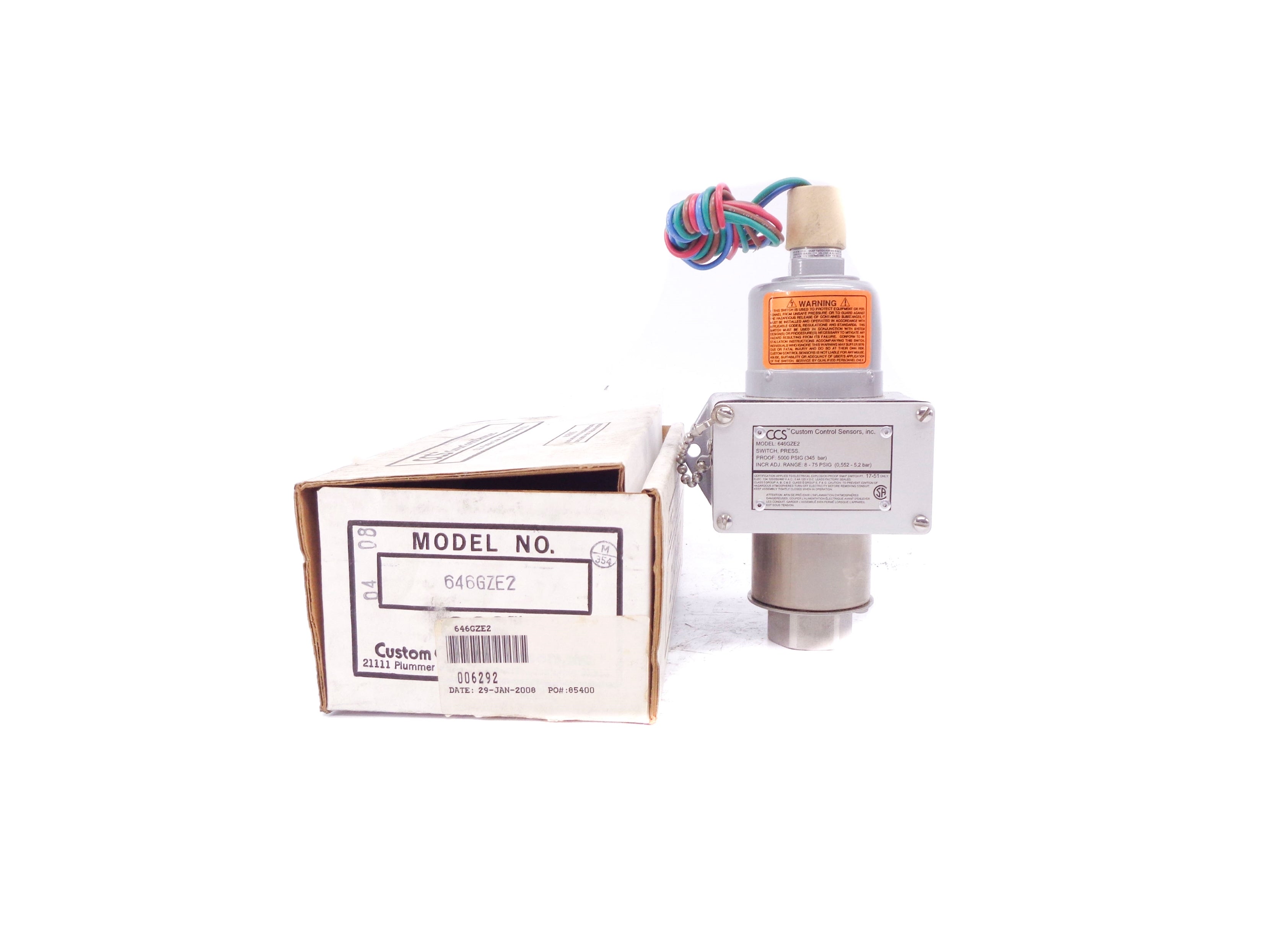CUSTOM CONTROL SYSTEMS 646GZE2 5000PSI NSMP