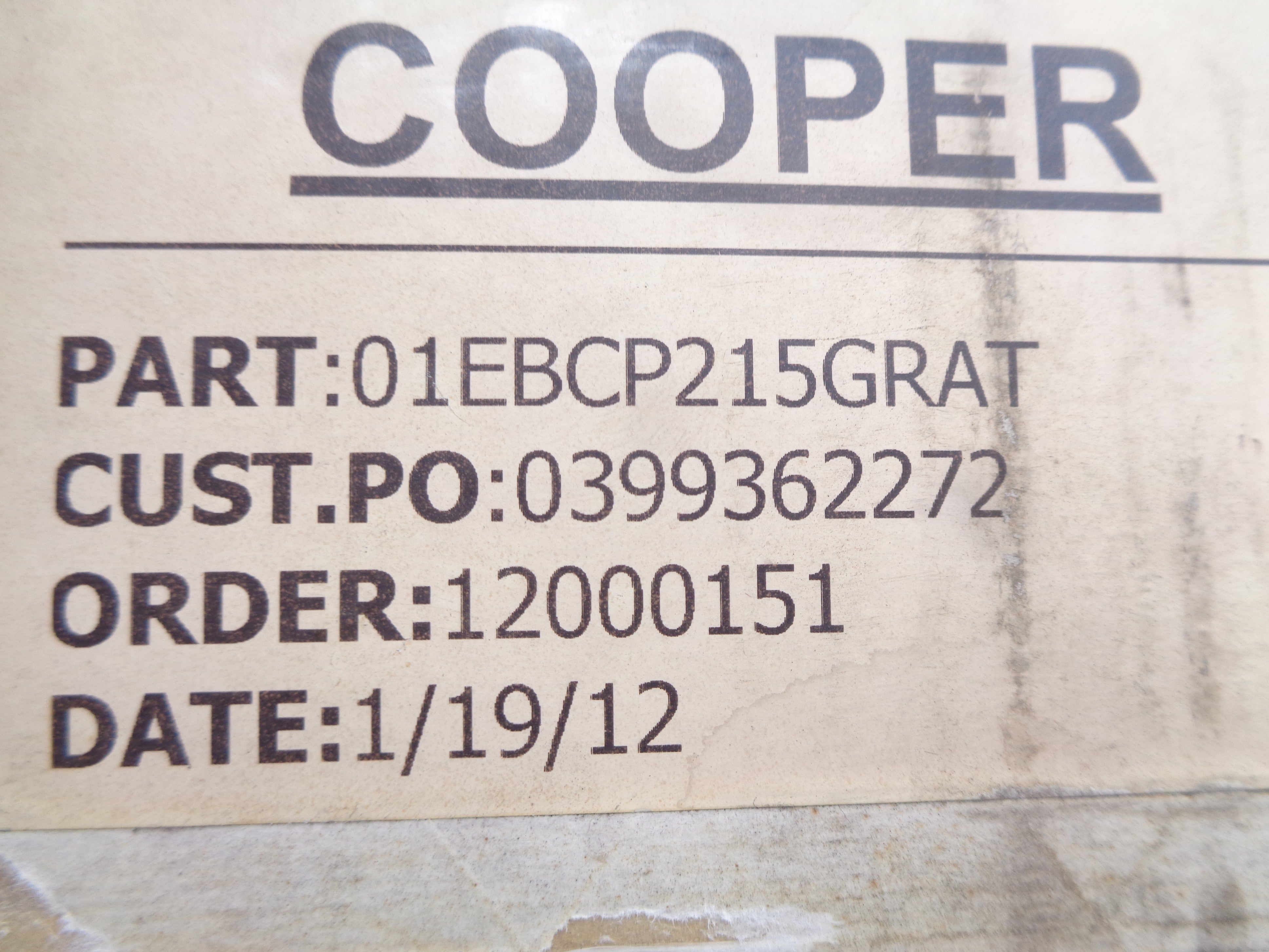 COOPER 01EBCP215GRAT NSMP