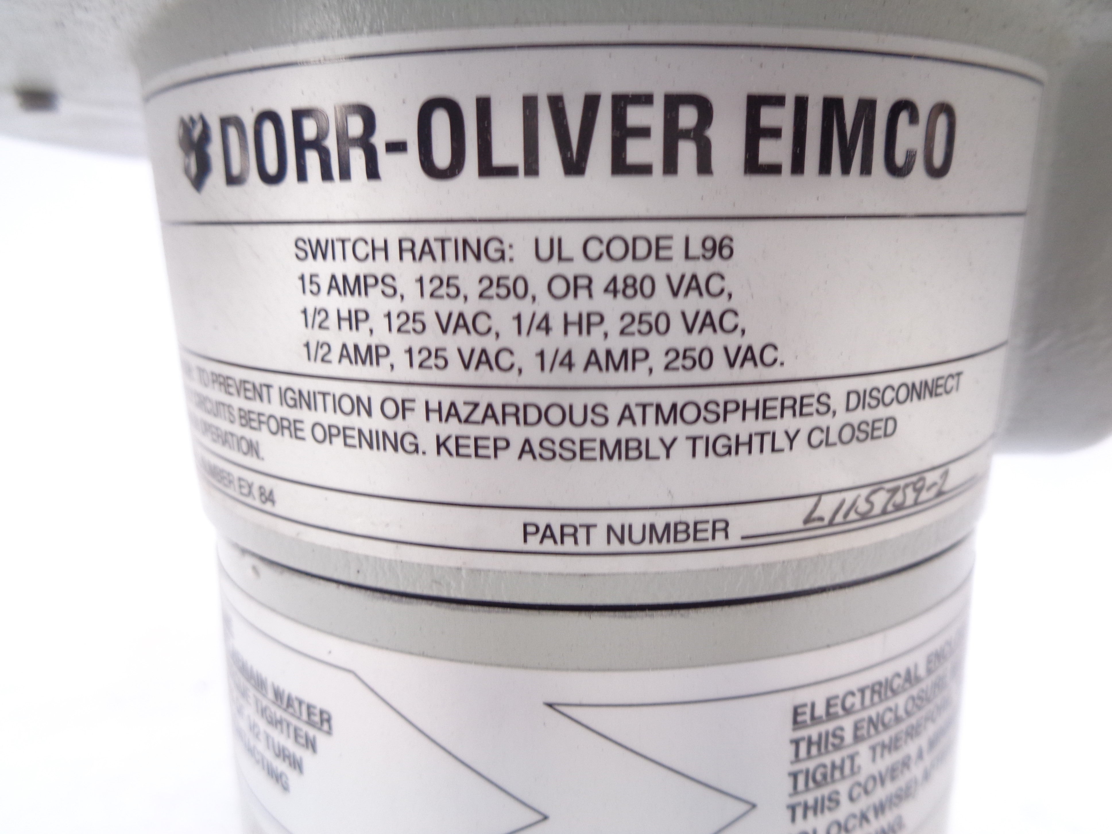 DORR-OLIVER EIMCO L115759-2 NSNP