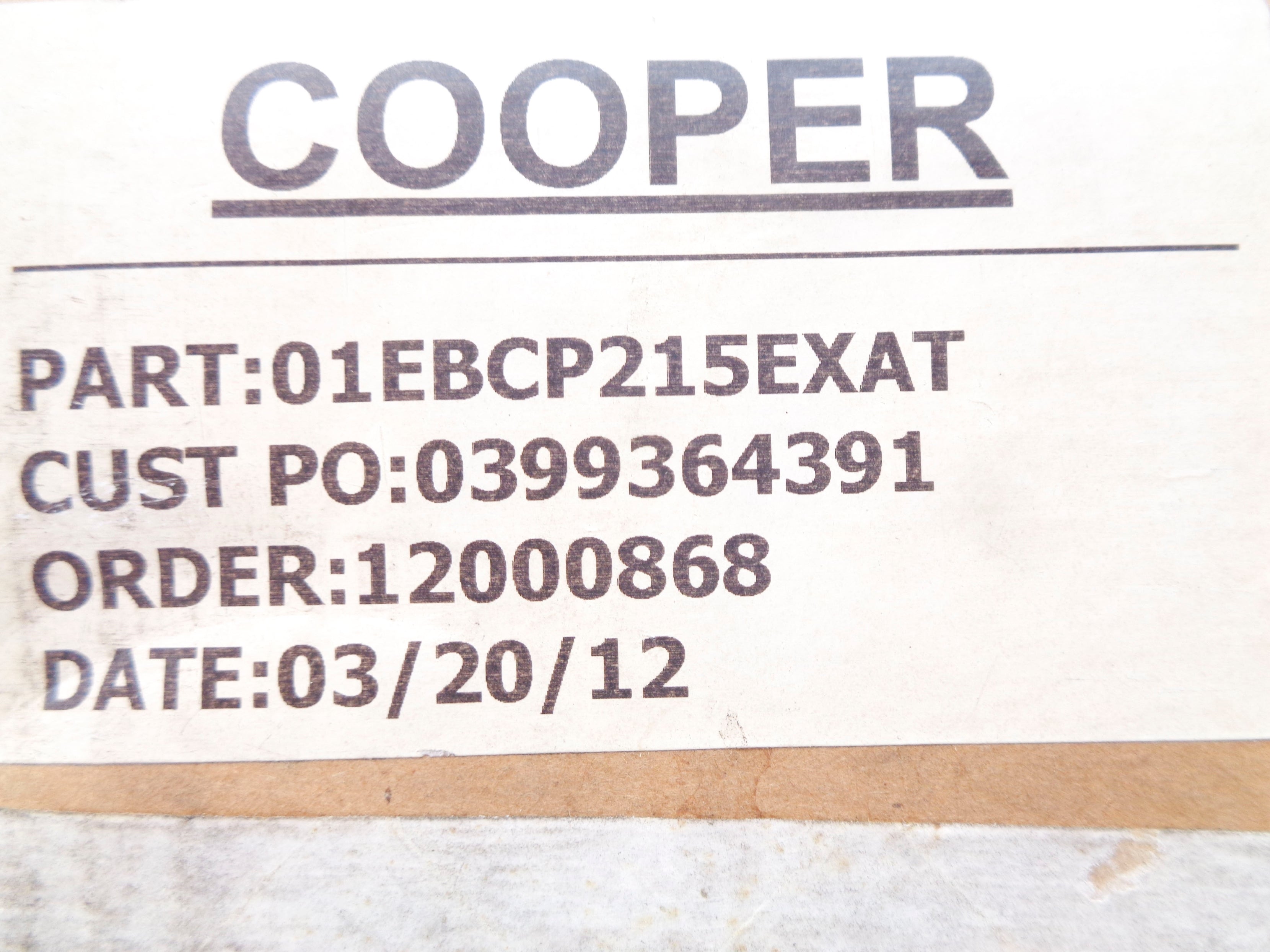 COOPER 01EBCP215EXAT NSMP