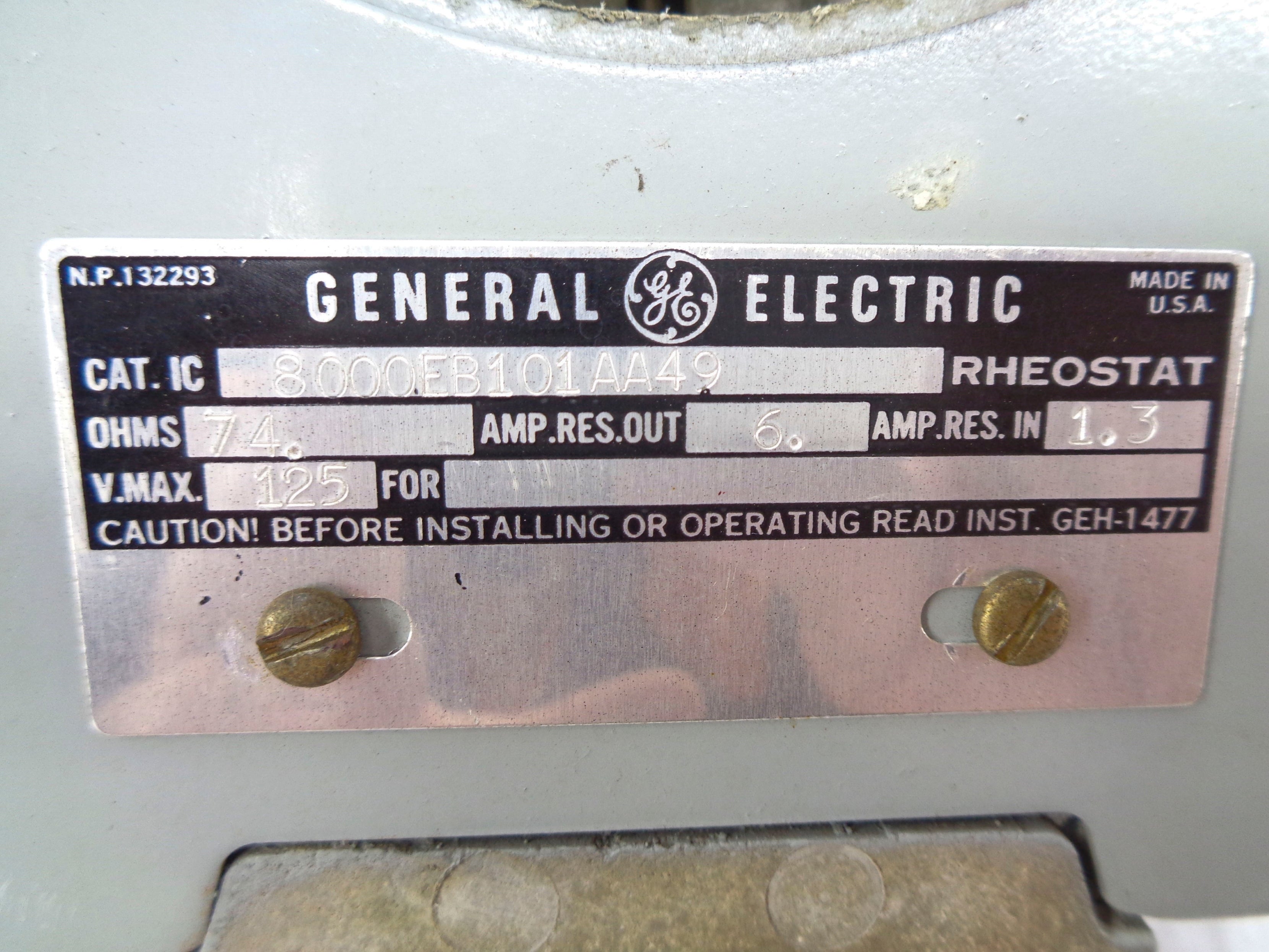 GENERAL ELECTRIC 8000EB101AA49 UNMP