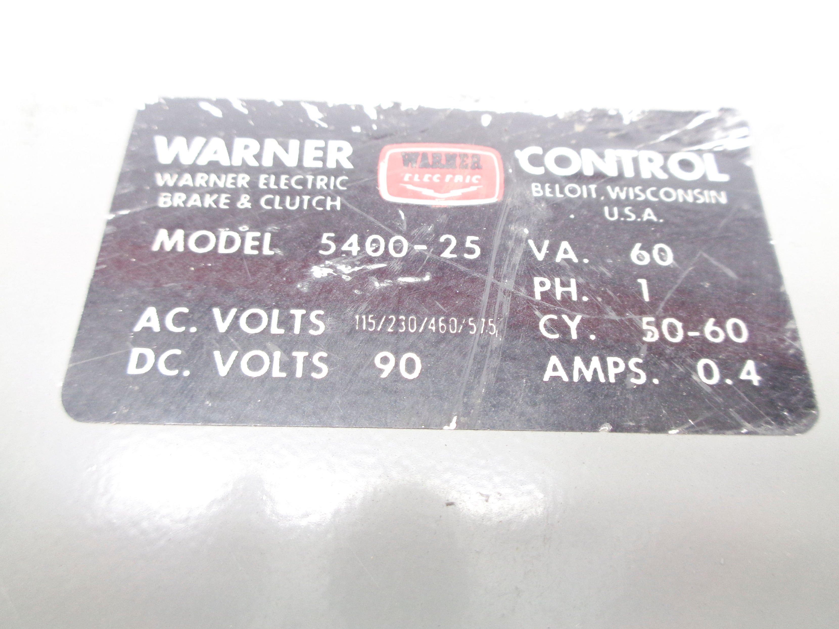WARNER ELECTRIC 5400-25 NSNP