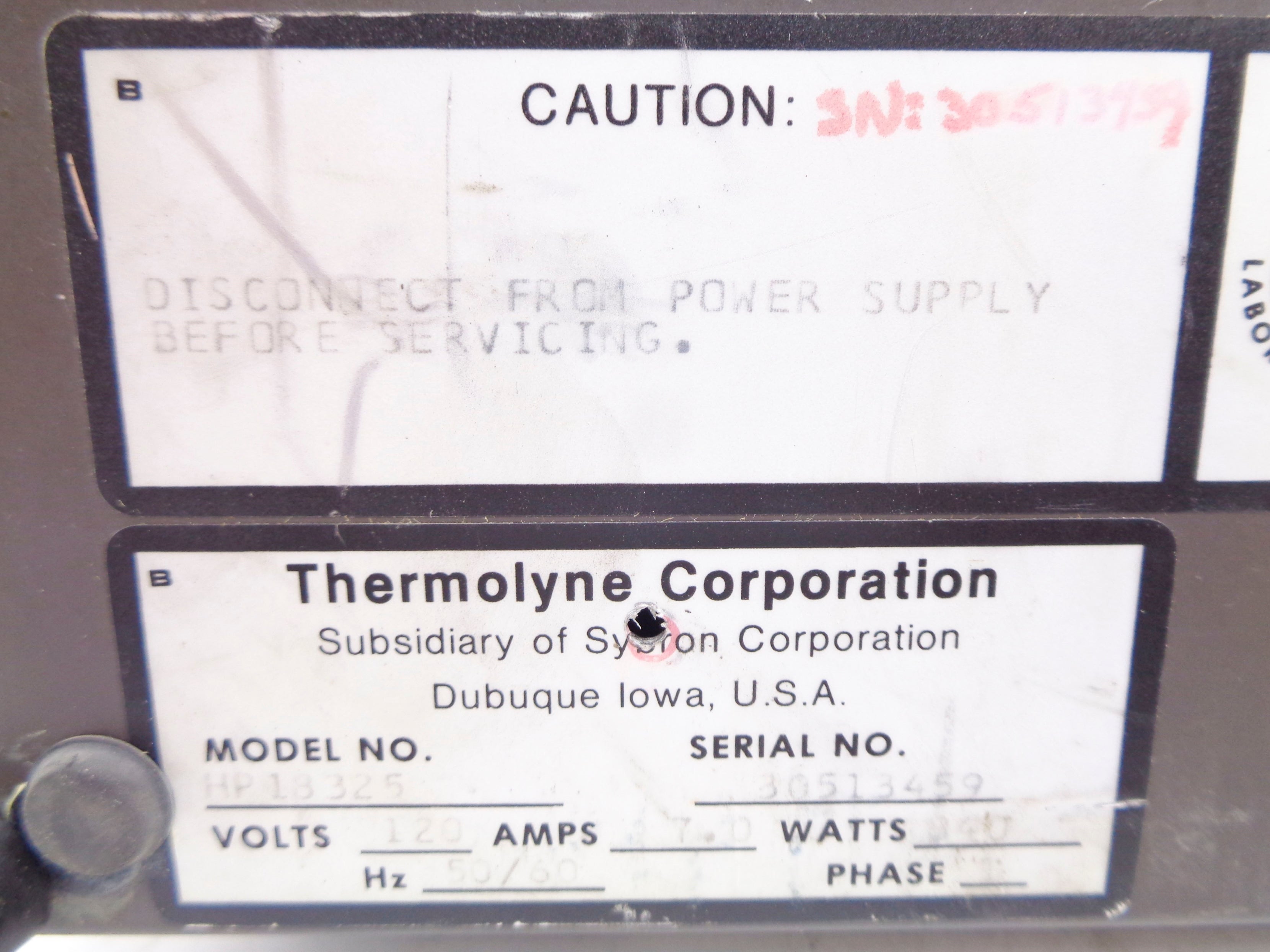 THERMOLYNE HP18325 UNMP