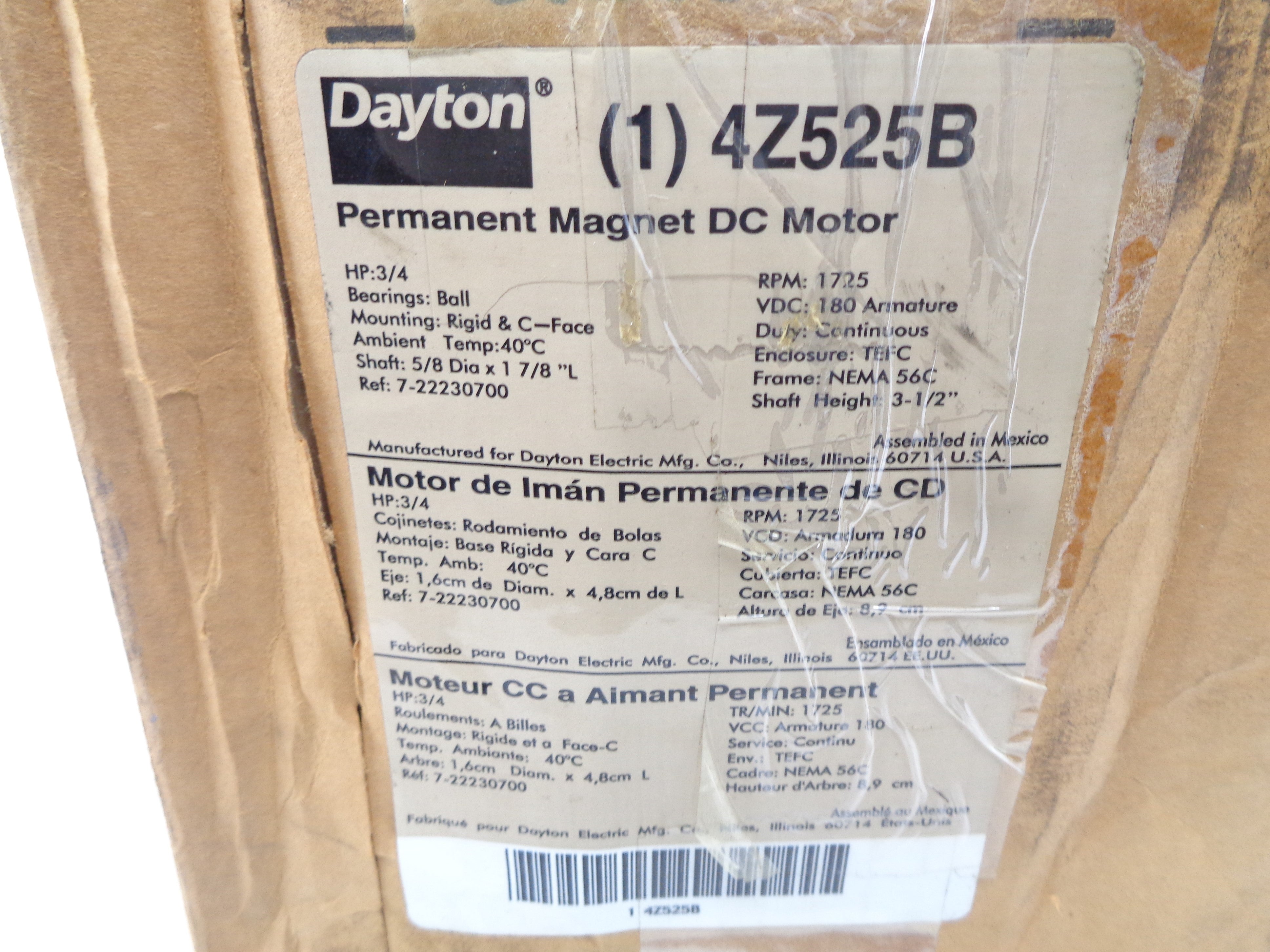 DAYTON 4Z525B NSMP