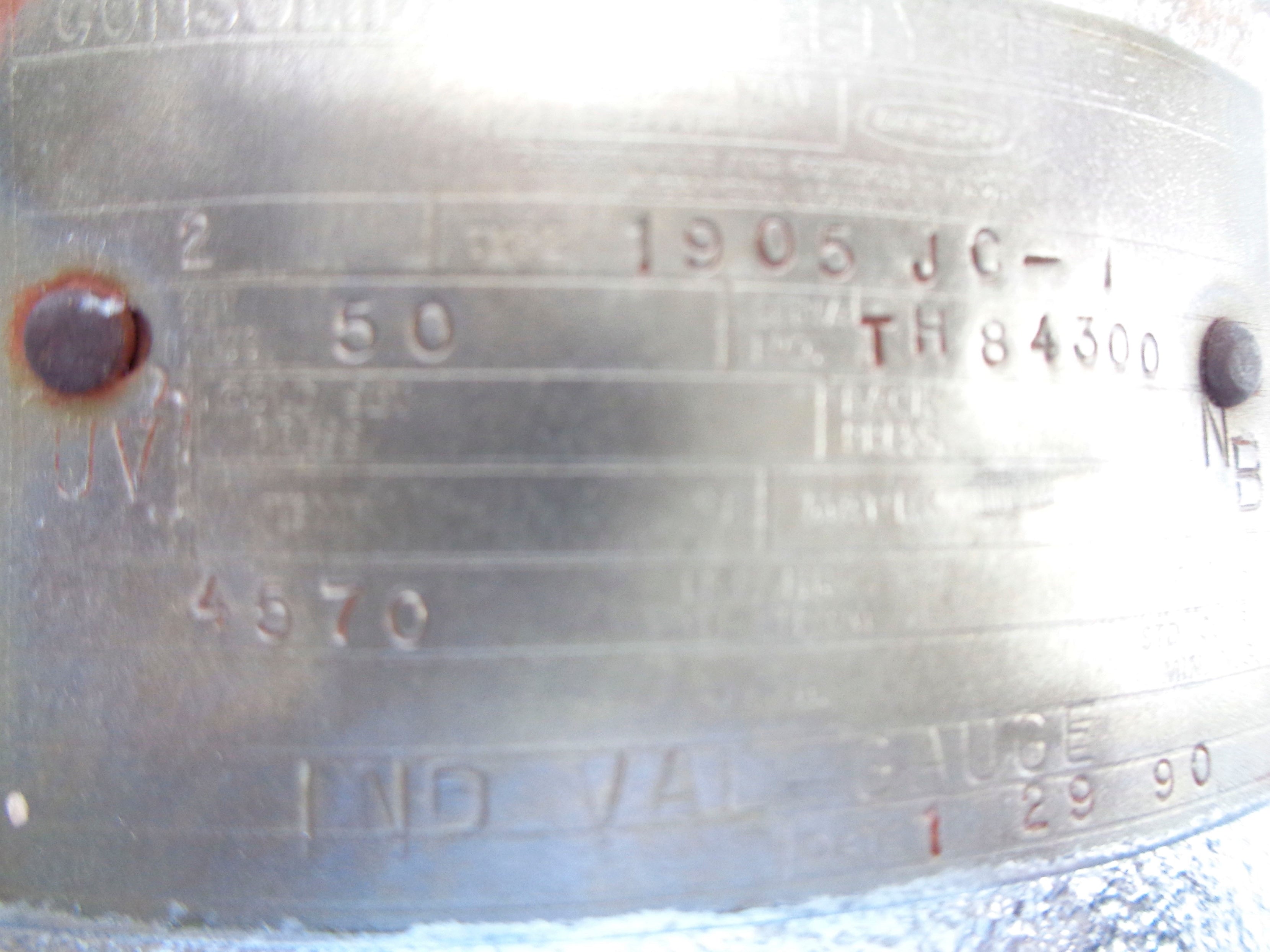 SOUTHEAST VALVE 1905JC-1 50PSI NSNP