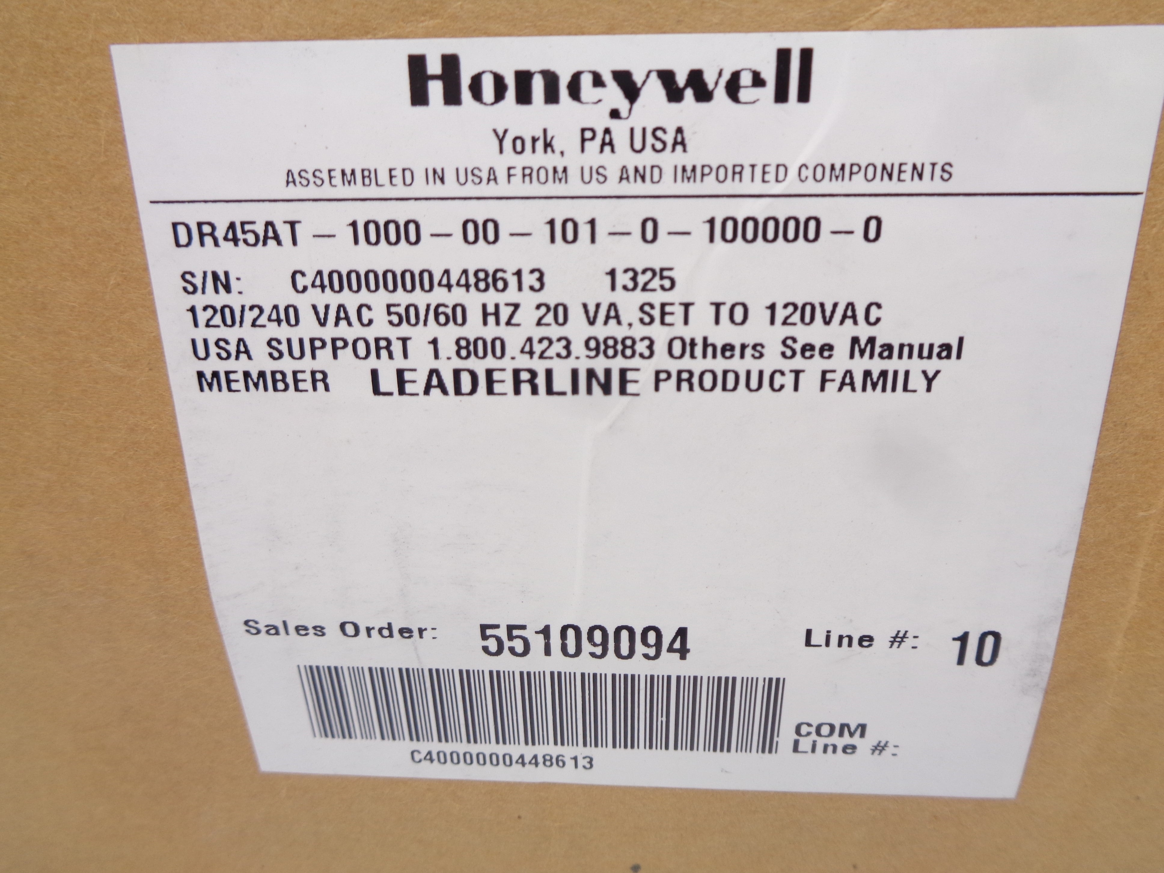 HONEYWELL DR45AT-1000-00-101-0-100000-0 NSMP