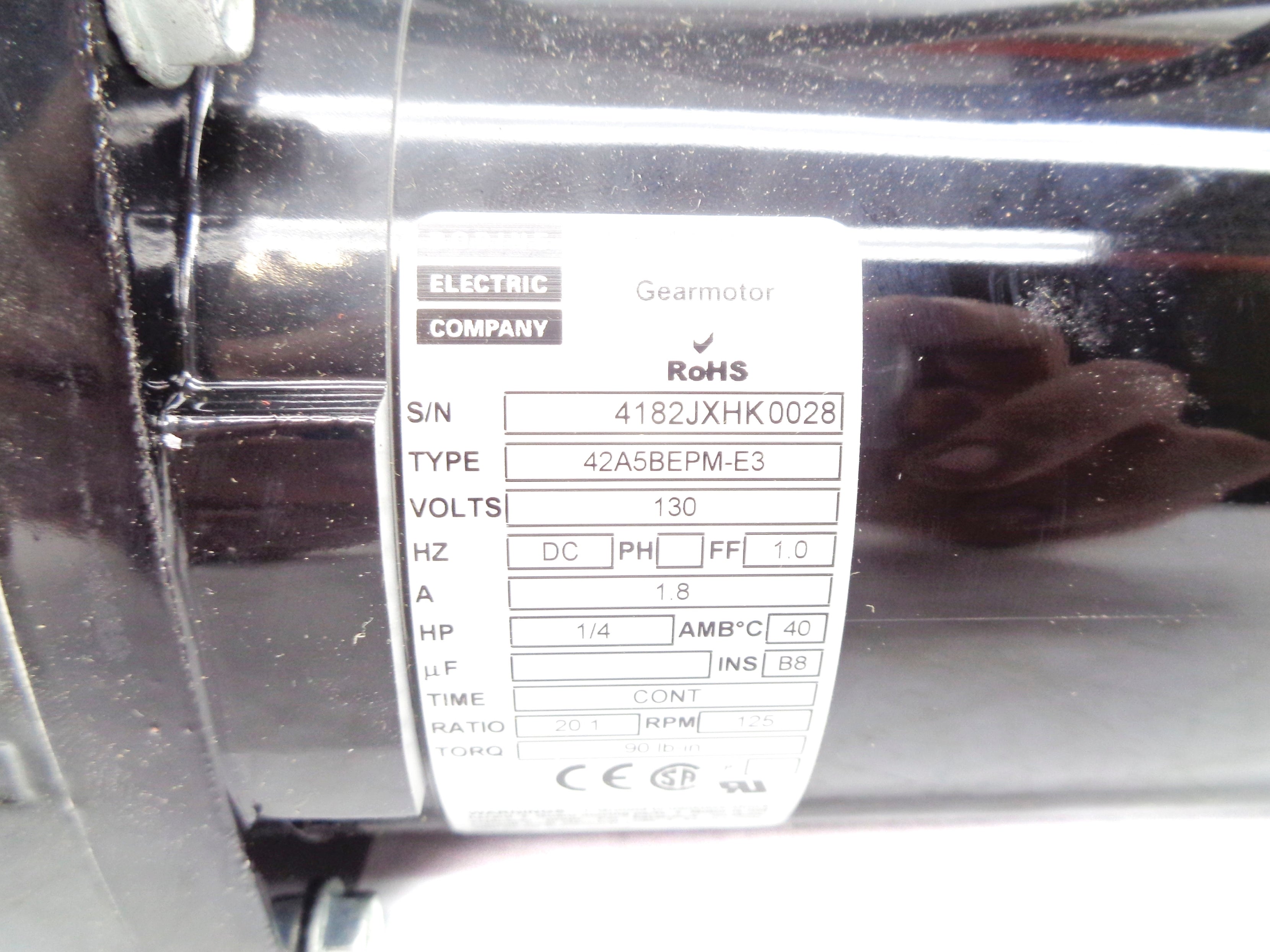 BODINE ELECTRIC 42A5BEPM-E3 130V 1.8A 20:1 NSNP