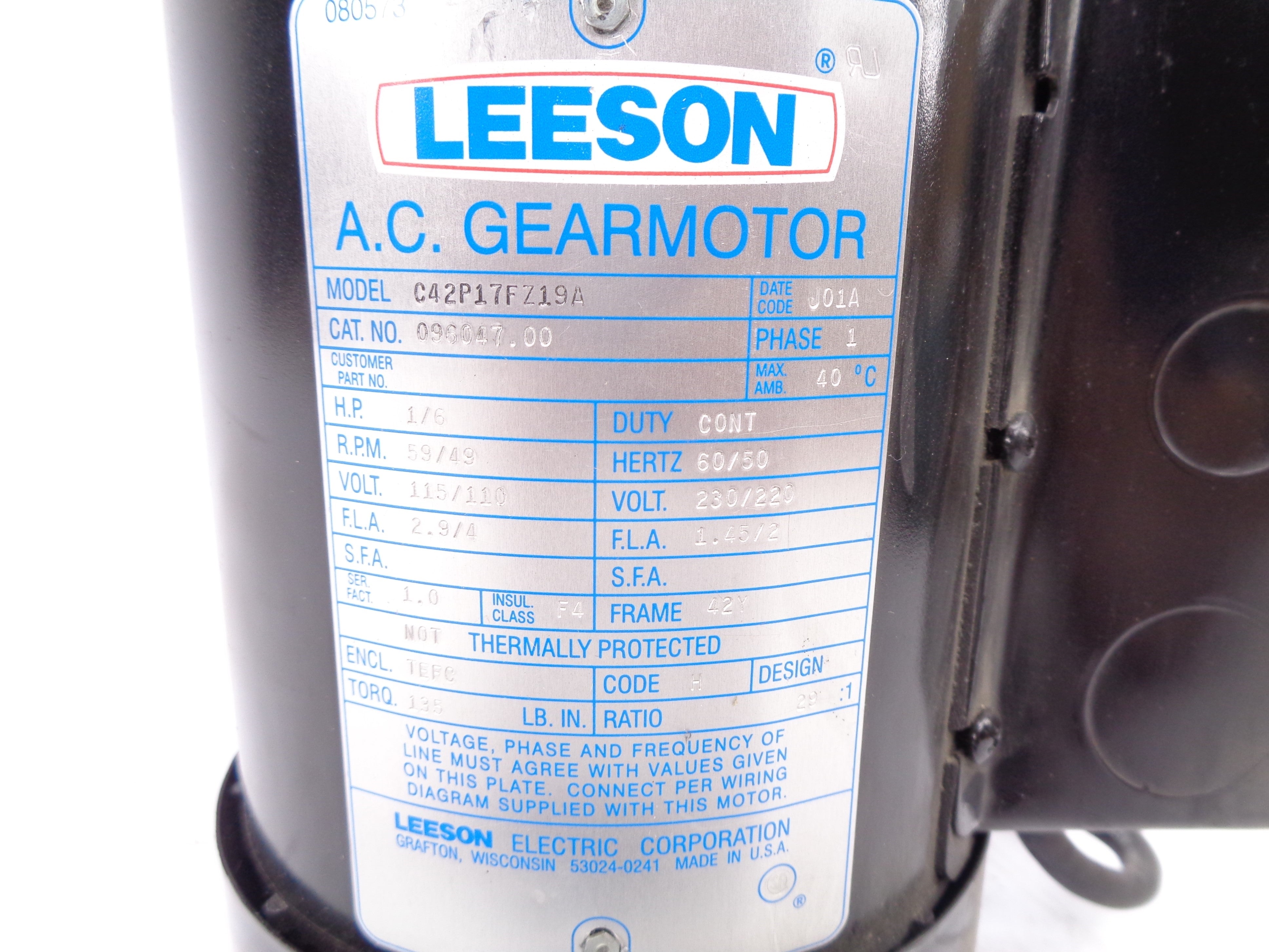 LEESON C42P17FZ19A NSNP
