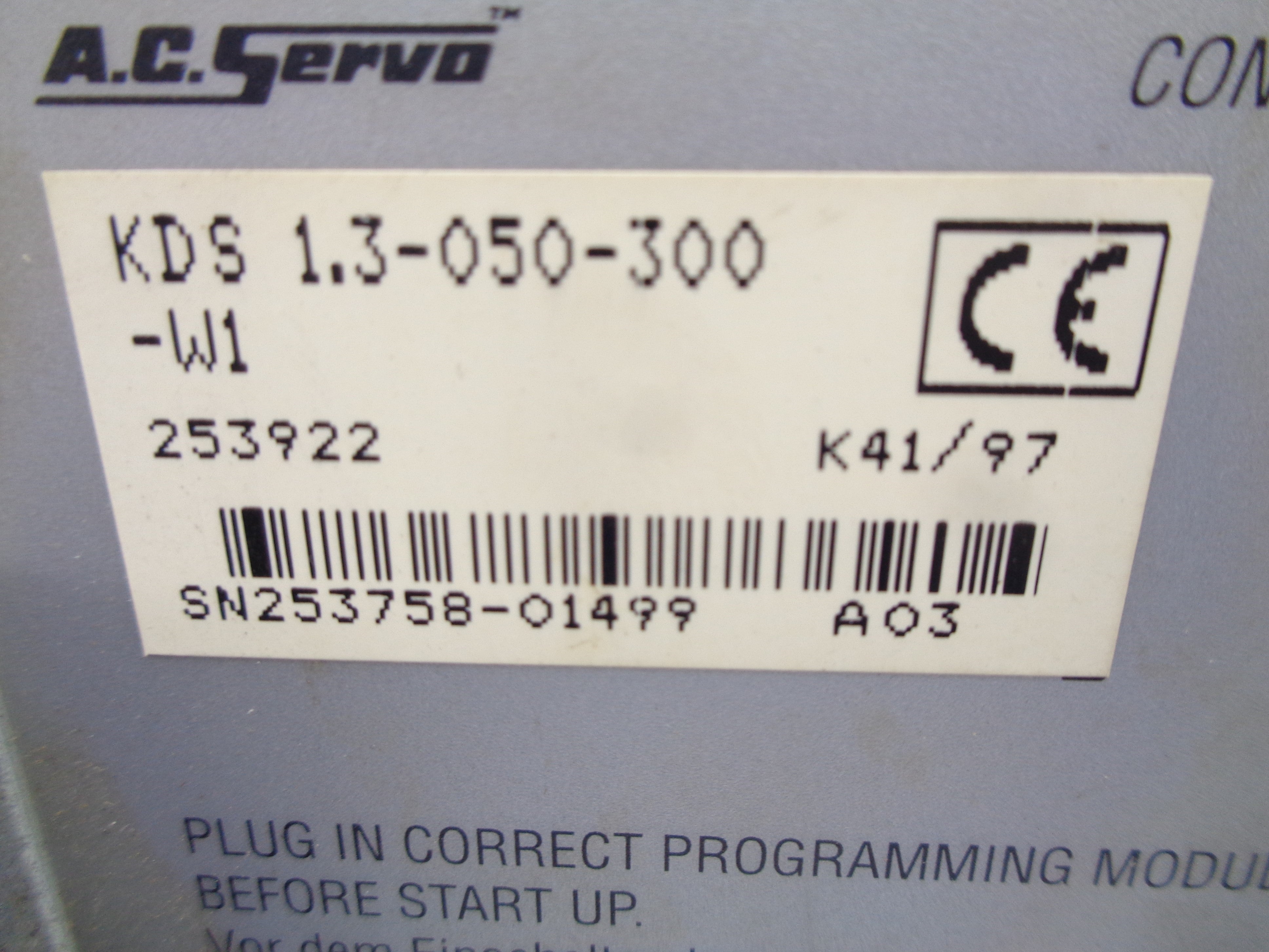 INDRAMAT KDS1.3-050-300-W1 UNMP