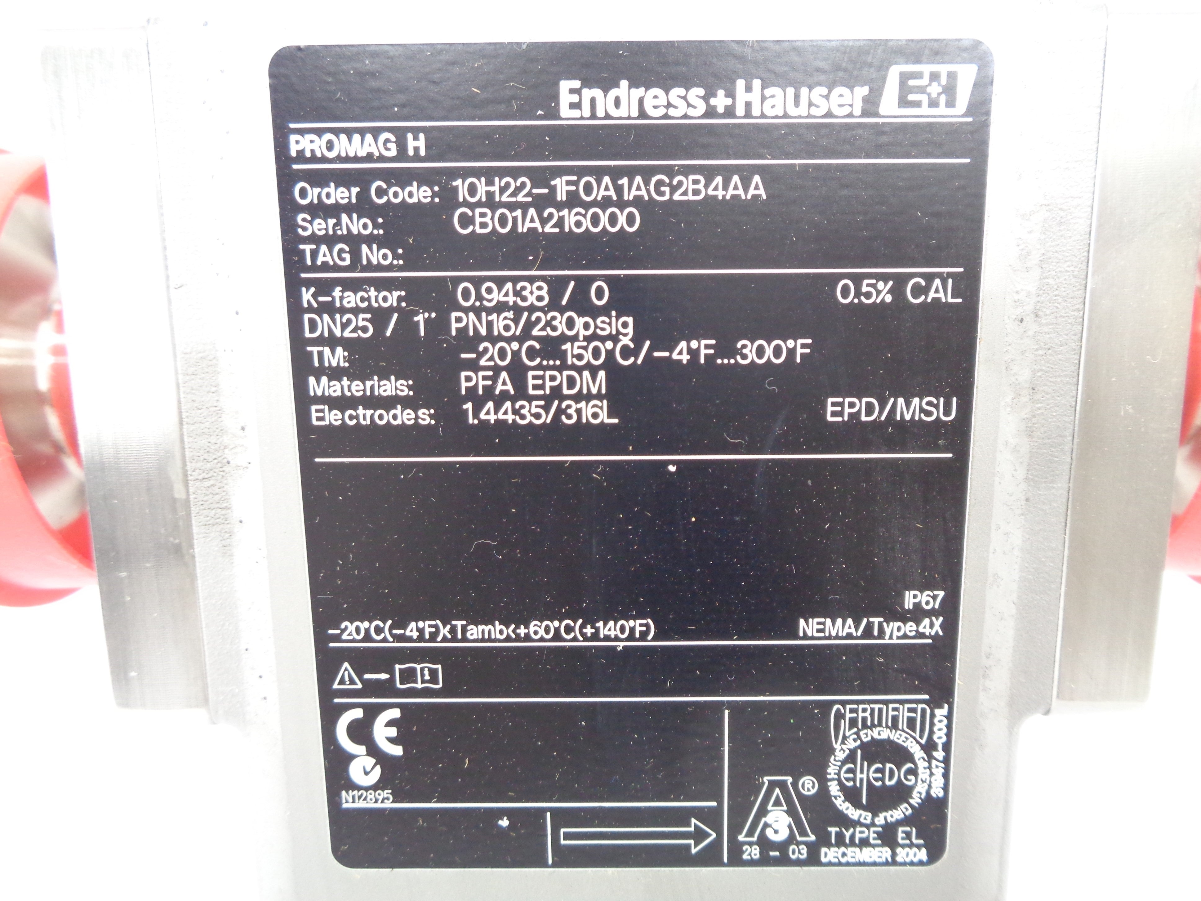 ENDRESS+HAUSER PROMAG H 10H22-1F0A1AG2B4AA NSNP