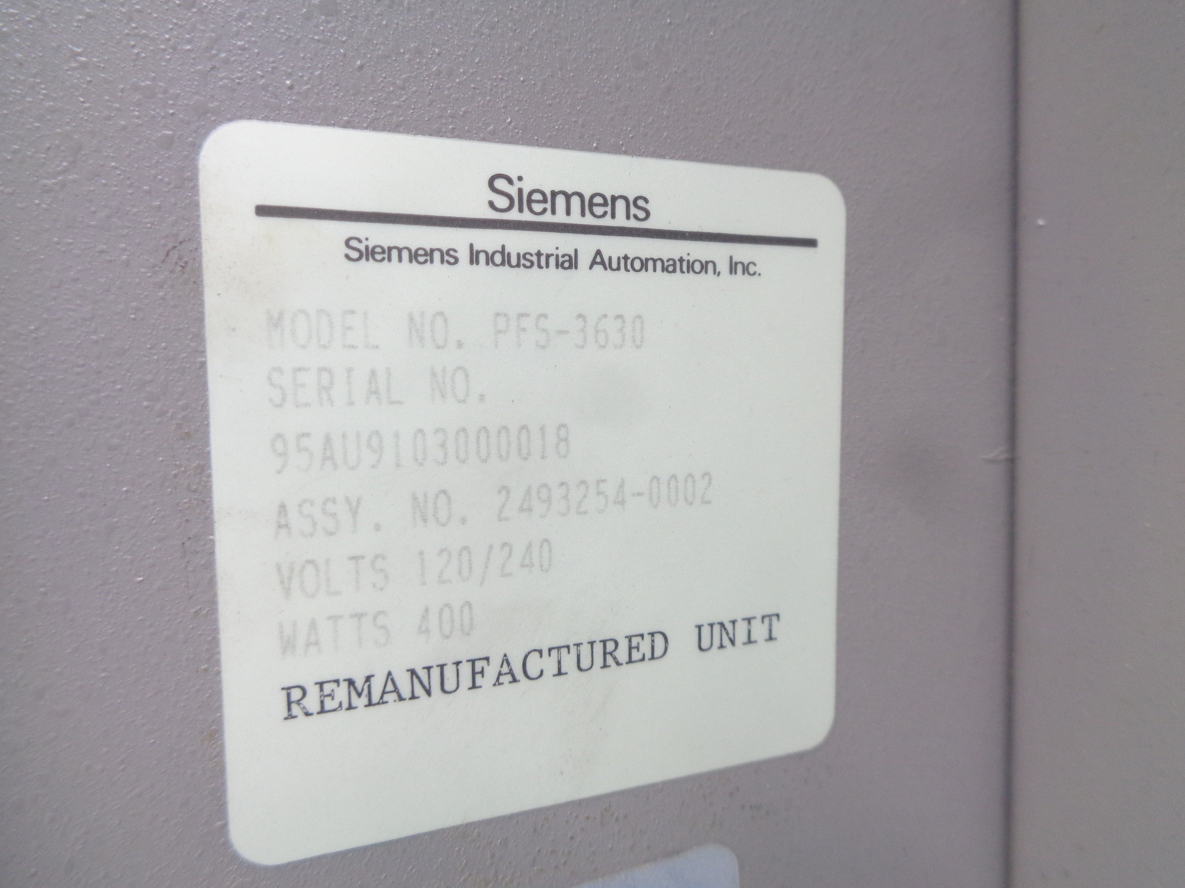 SIEMENS PFS-3630 REMAN
