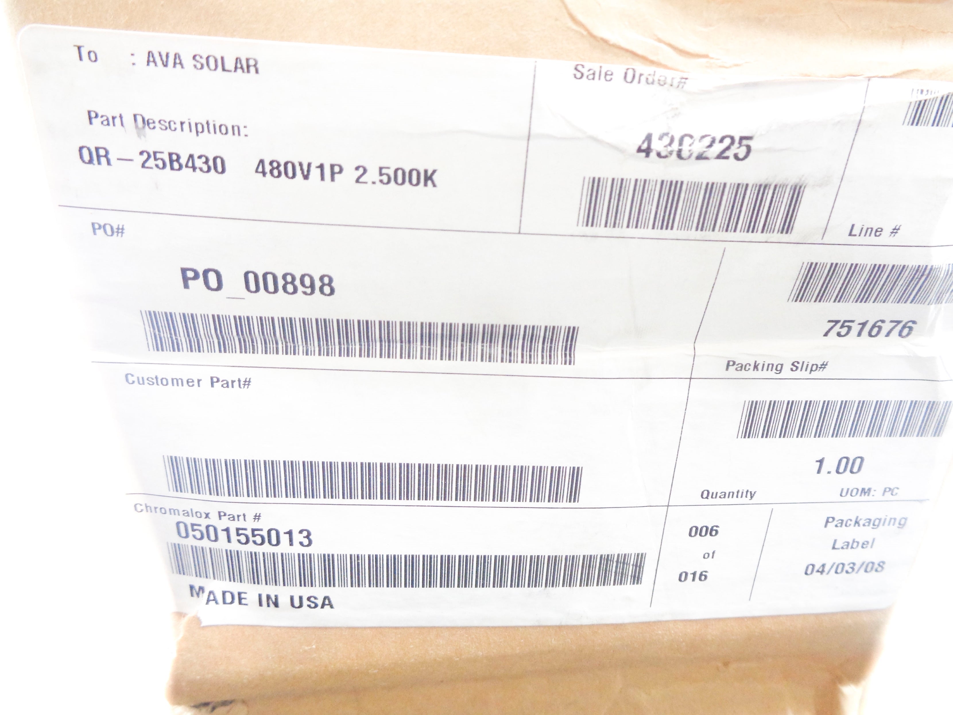 CHROMALOX QR-25B430 NSMP