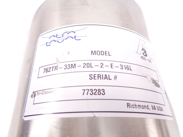ALFAL LAVAL 762TR-33M-20L-2-E-316L NSNP