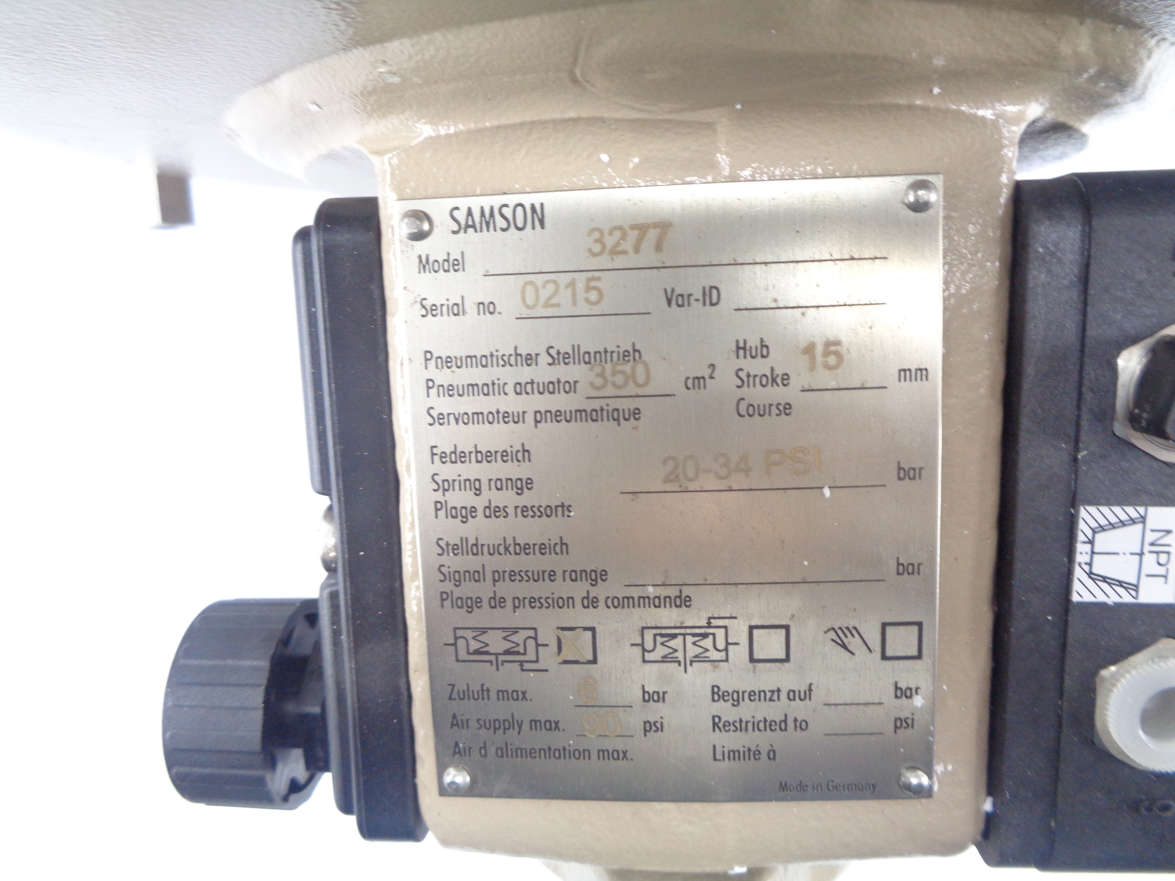 SAMSON 3277 20-34PSI (AS PICTURED) NSNP