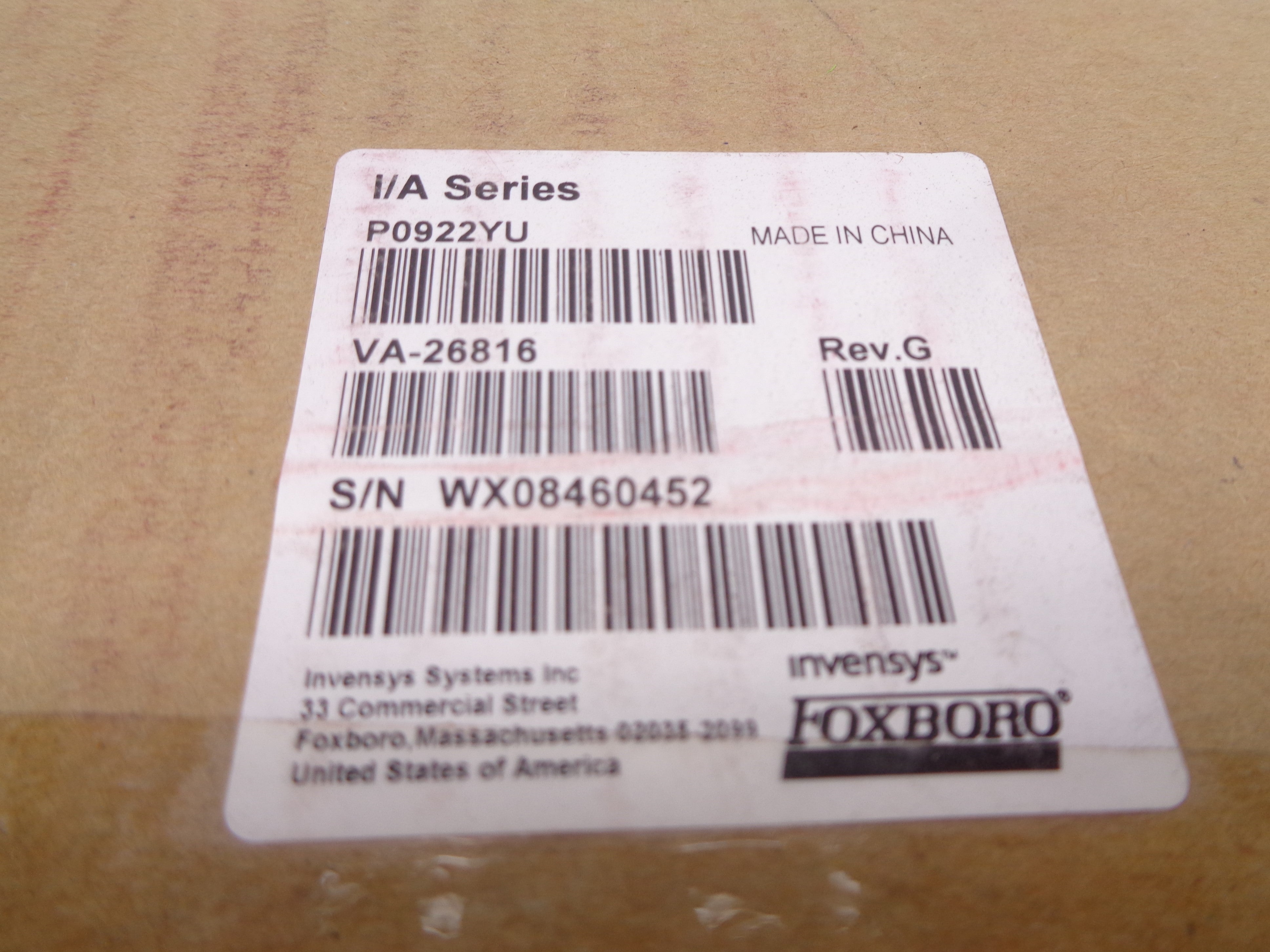 FOXBORO P0922YU FSP400-24 100-240V REV. G NSMP