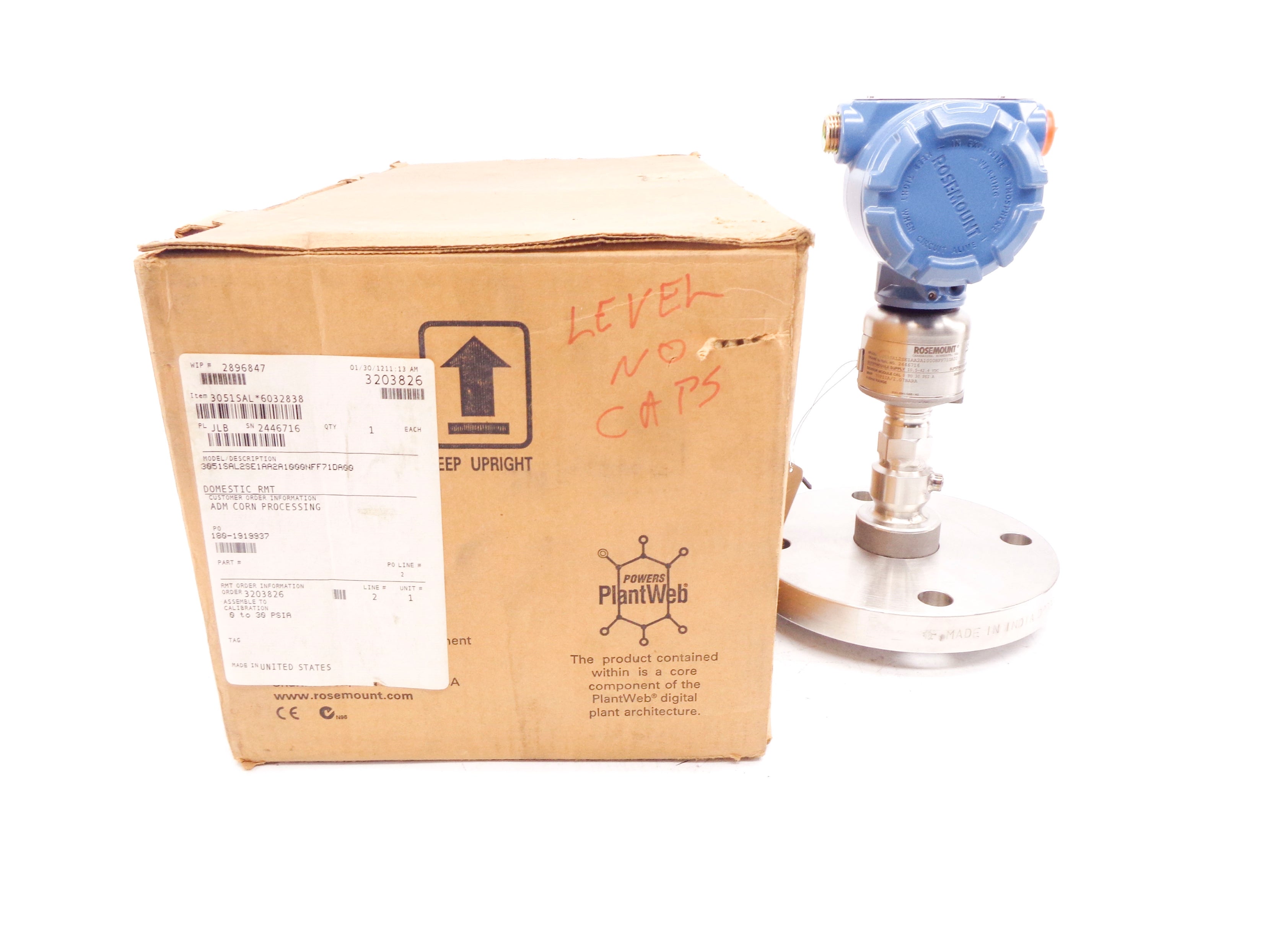 ROSEMOUNT 3051SAL2SE1AA2A1000NFF71DA00 0-30PSI NSMP