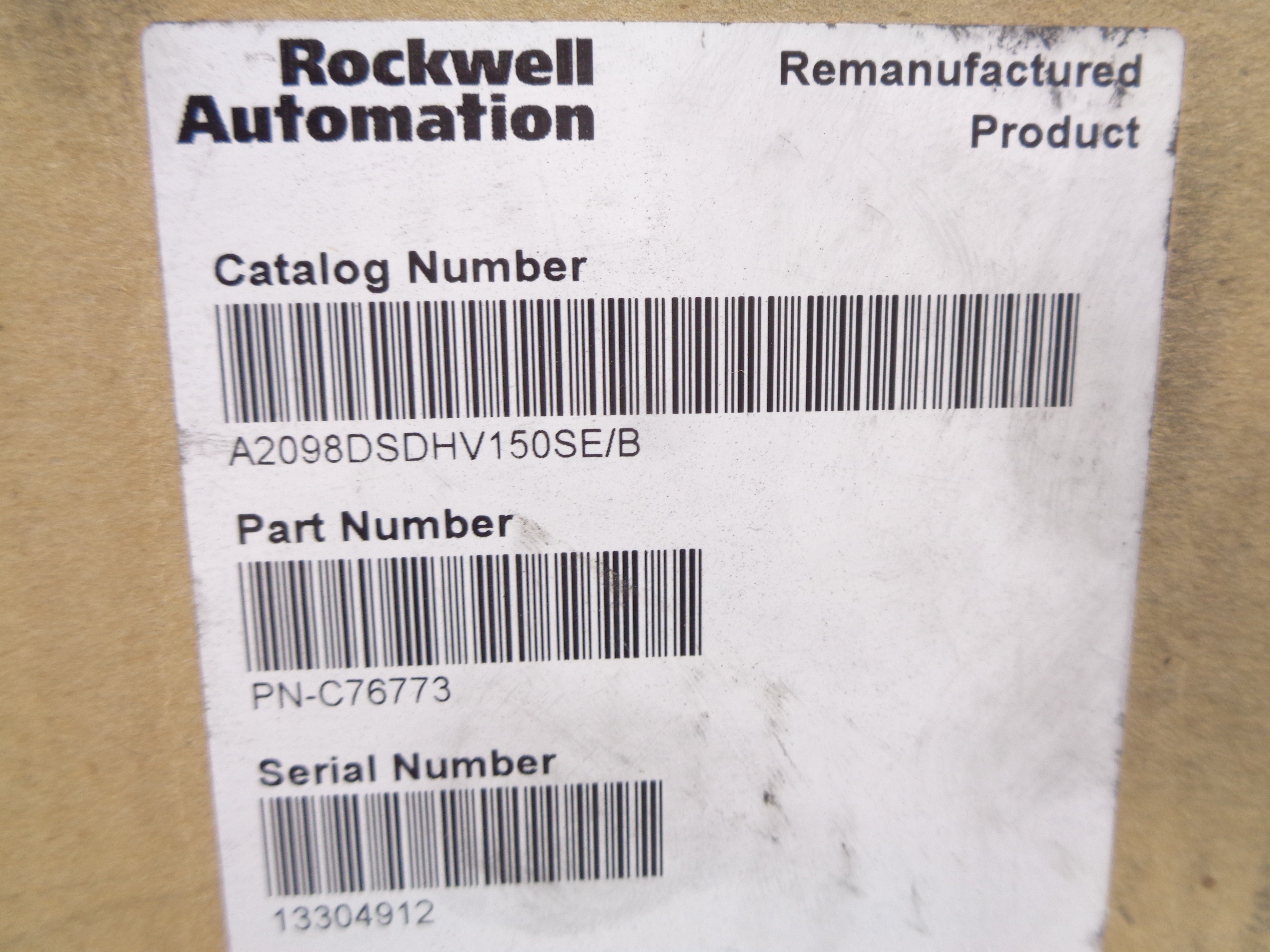 ALLEN BRADLEY 2098-DSD-HV150-SE SER. B F/W V1.60 REMAN