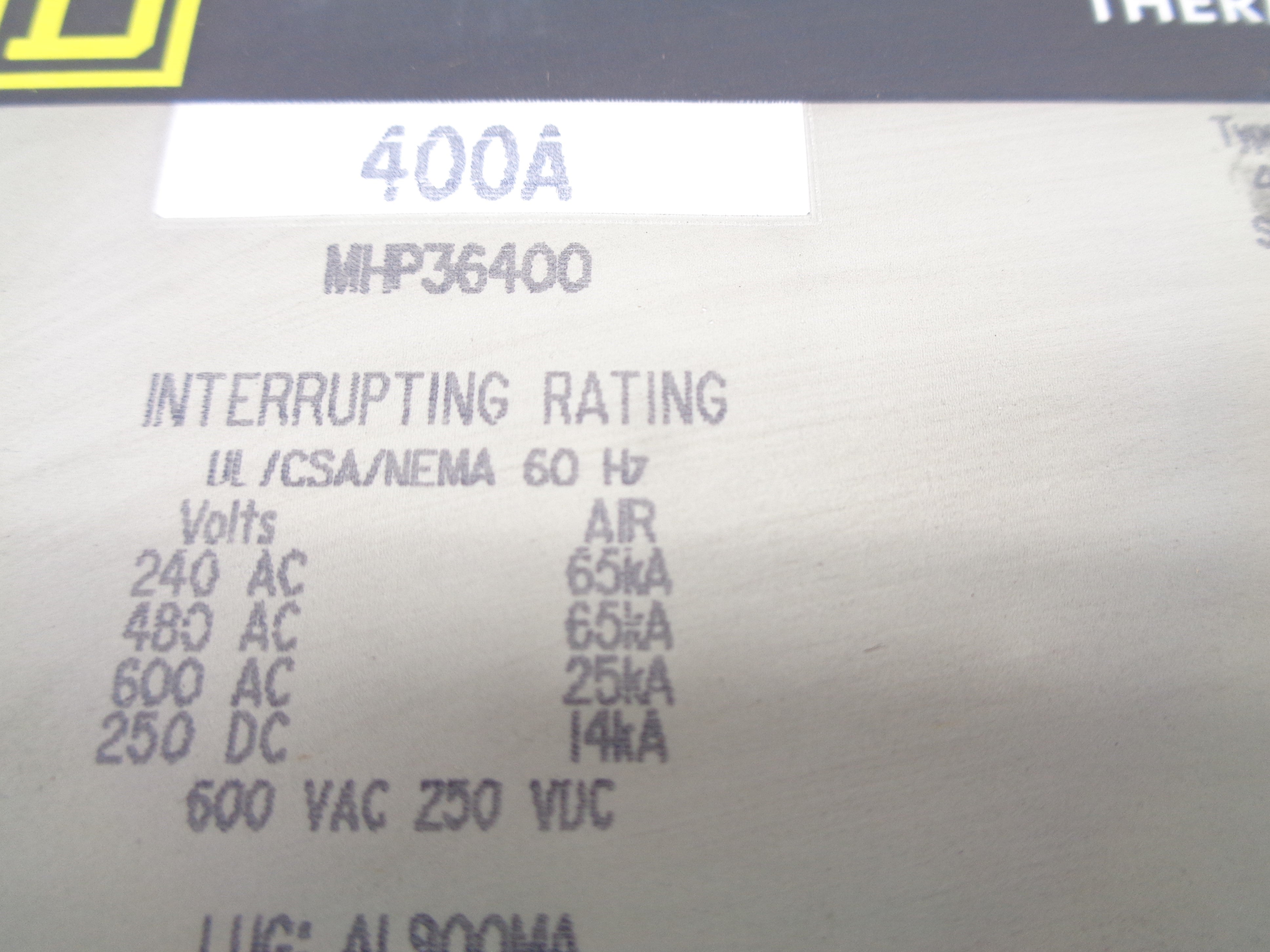 SQUARE D MHP36400 SER. 2 600V 400A NSNP