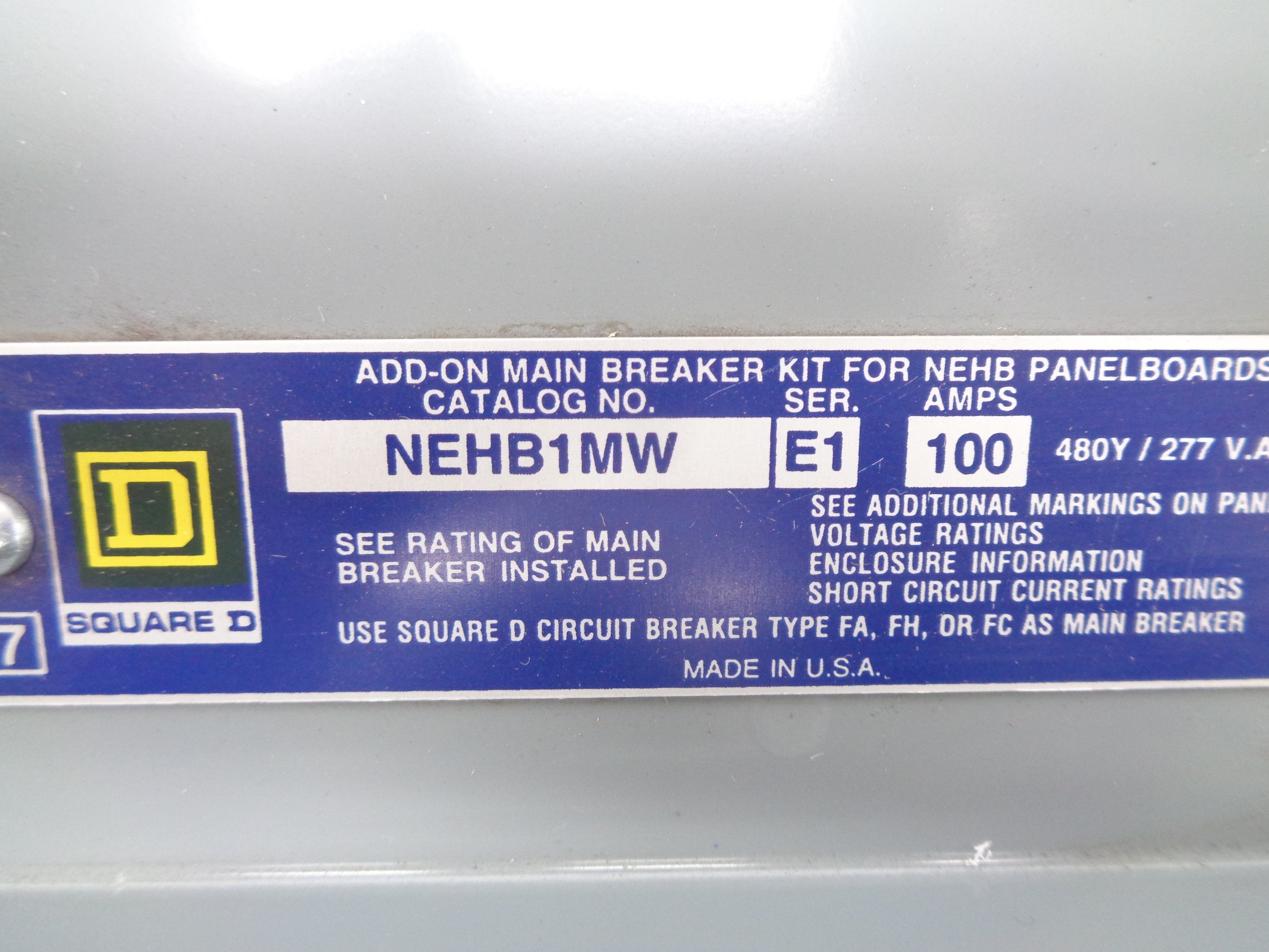 SQUARE D NEHB1MW SER. E1 277V 100A NSNP